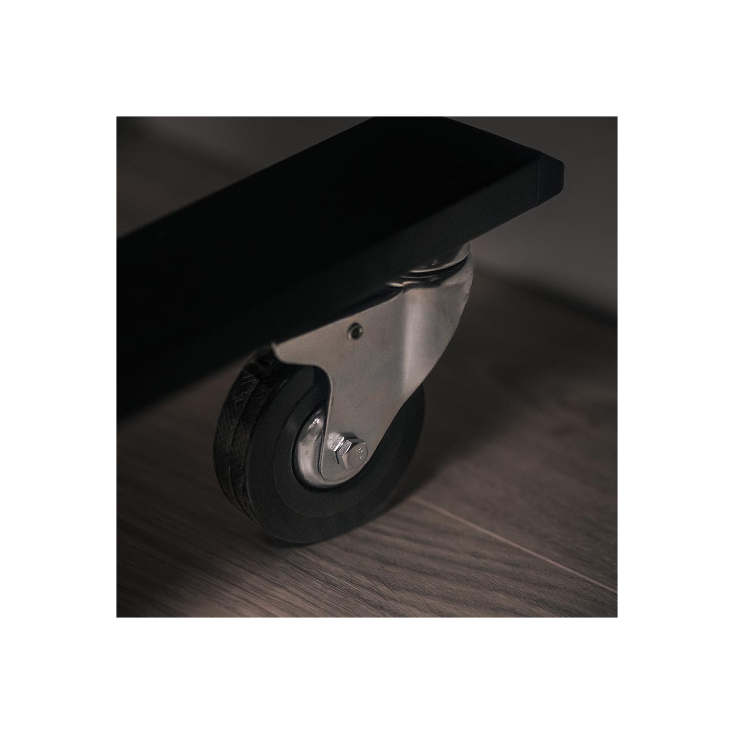 MotionGrey Heavy Duty Caster Wheels 3 inch for All Floors, M10 Threaded Locking Casters Set of 4, Universal Industrial Metal Swivel Wheel Desk Castor