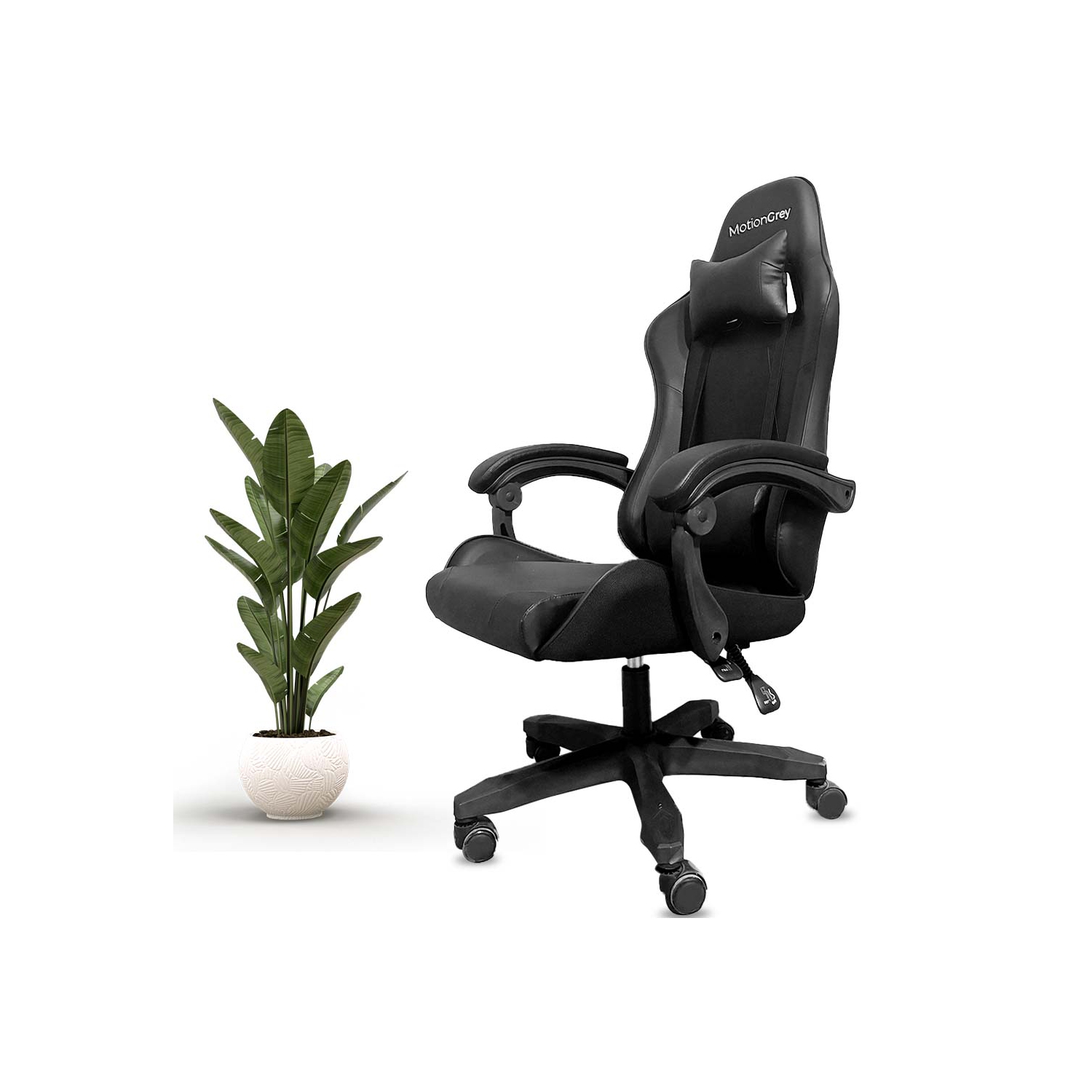 MotionGrey Executive Office Gaming Chair - Comfortable, Ergonomic, High Back, PU Leather, Reclining Executive Desk Chair with Height Adjustment,
