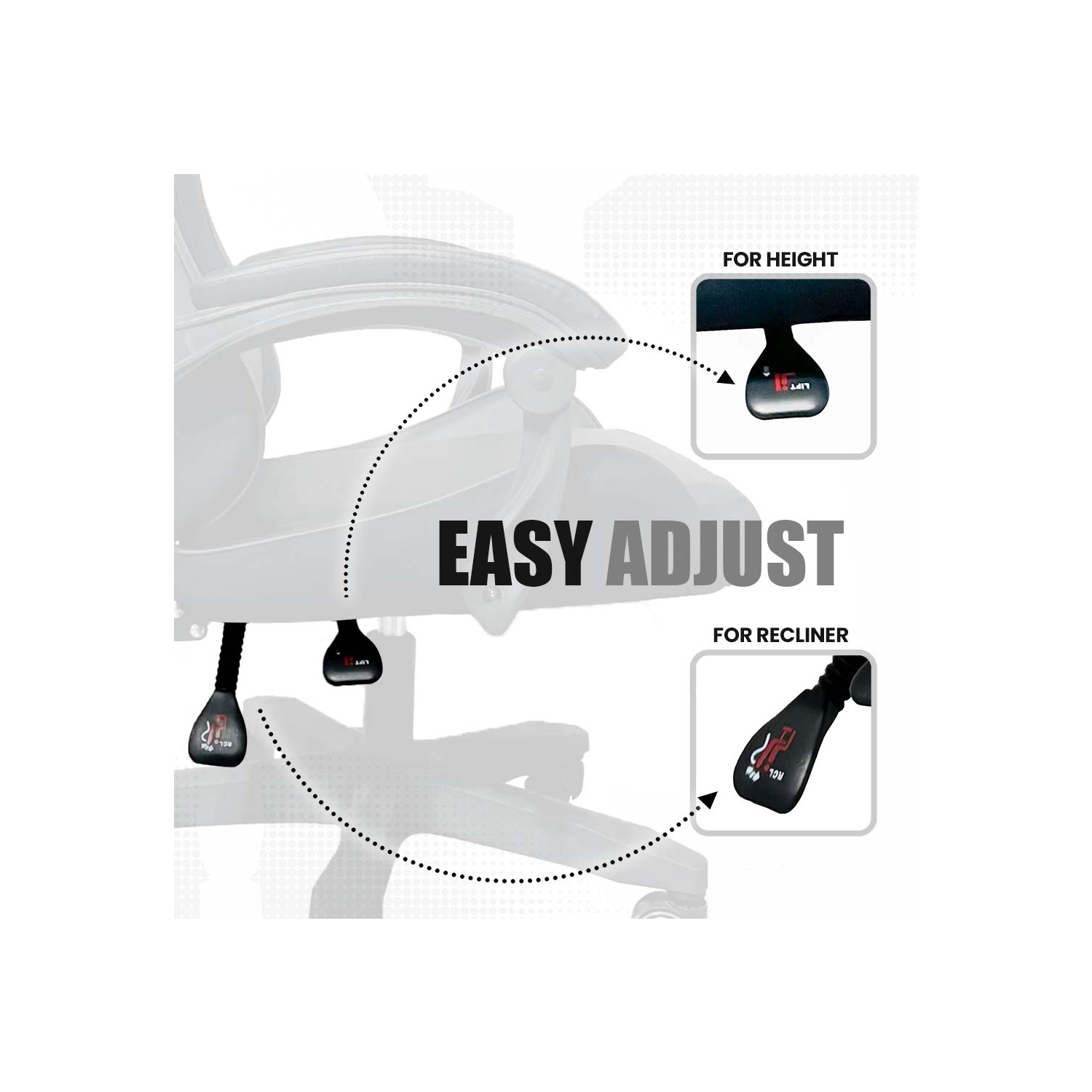 MotionGrey Executive Office Gaming Chair - Comfortable, Ergonomic, High Back, PU Leather, Reclining Executive Desk Chair with Height Adjustment,