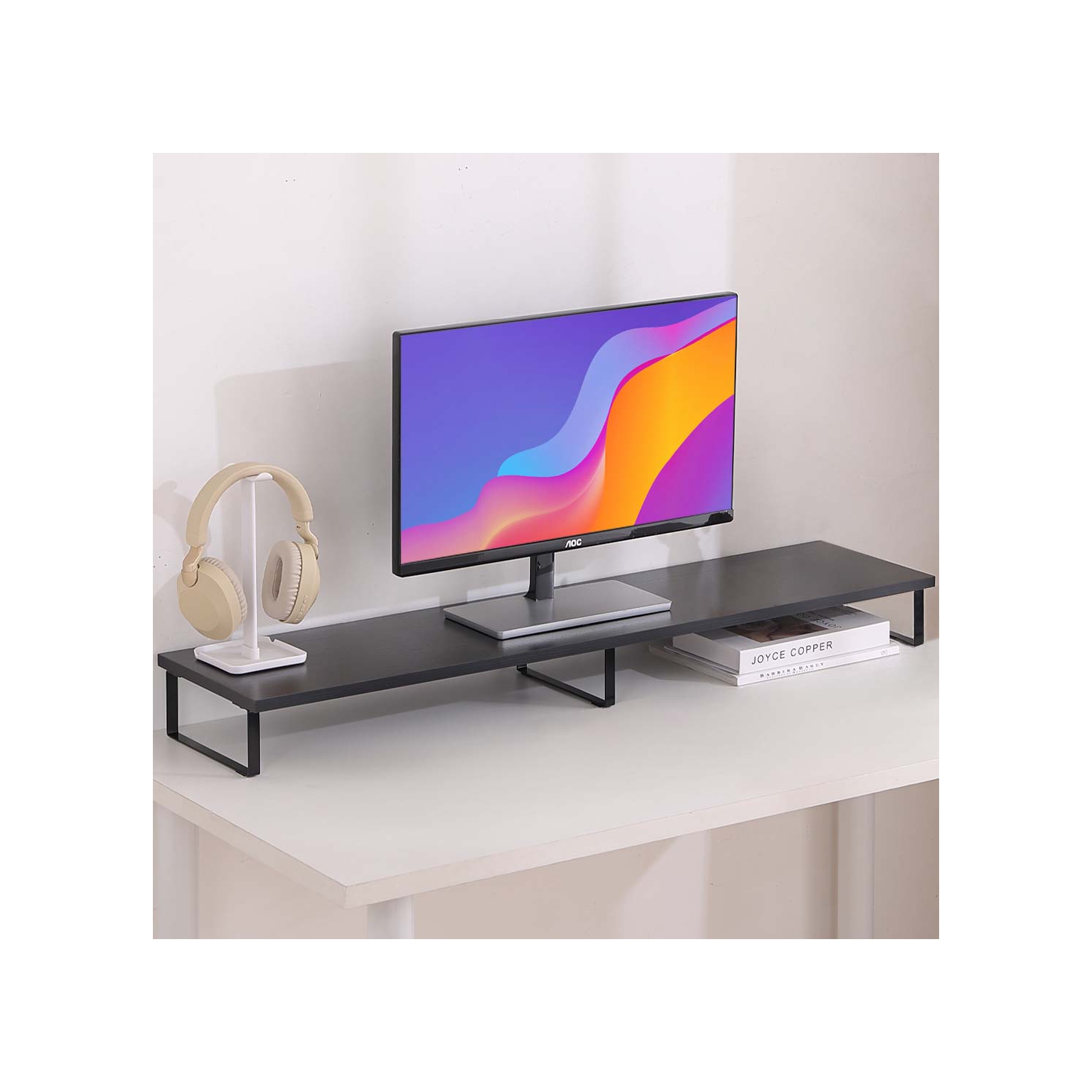 MotionGrey – Support pour moniteur surélévateur, bureau ergonomique de 39,4&nbsp;po et support de bureau pour ordinateur portatif, tablette de