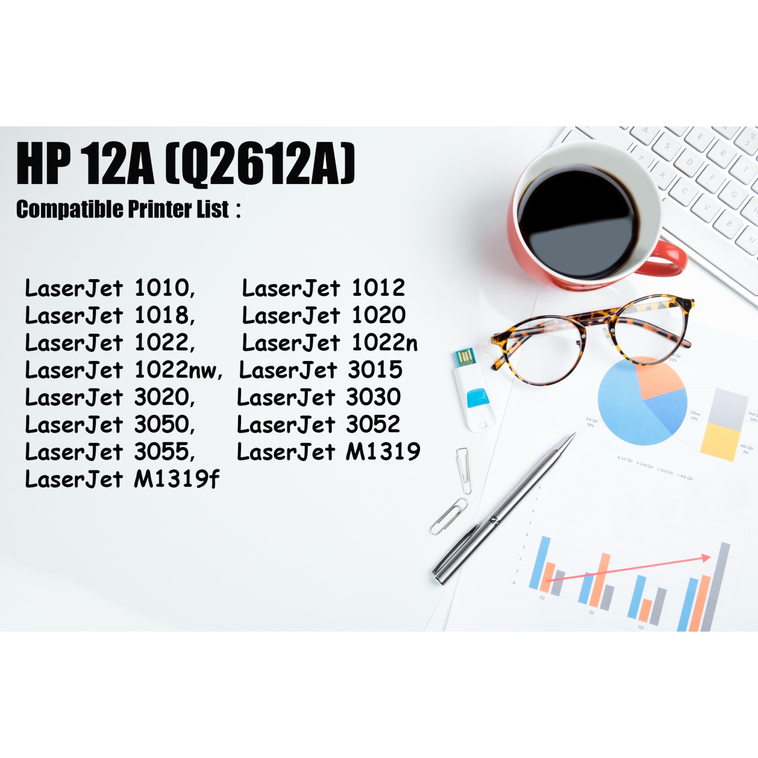Ultra Toner® Compatible HP 12A Q2612A q2612 hp12a Black Toner Cartridge for HP Laserjet 1010 1012 1018 1020 1022 1022n 1022nw 3015 3020 3030 3050