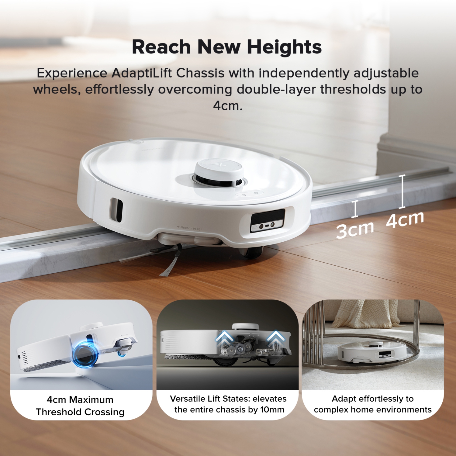 Aspirateur robot et vadrouille Qrevo Curv de Roborock, aspiration de 18 500 Pa, sans emmêlement, brosse principale DuoDivide, brosse latérale Arc