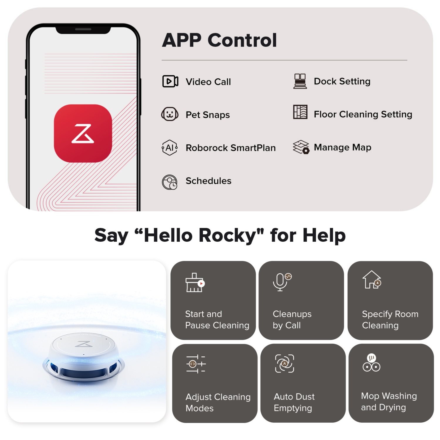 Aspirateur robot et vadrouille Qrevo Curv de Roborock, aspiration de 18 500 Pa, sans emmêlement, brosse principale DuoDivide, brosse latérale Arc