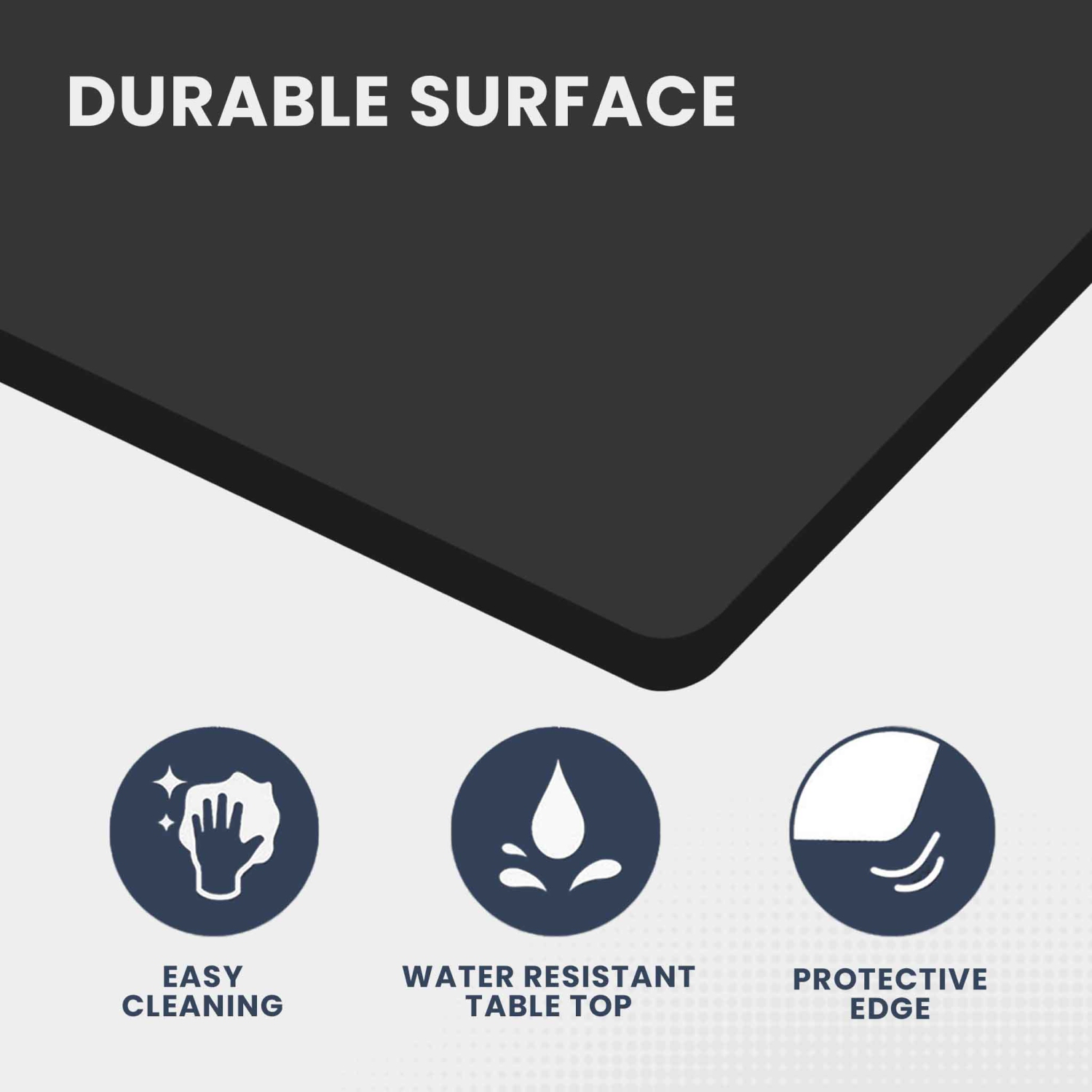 Bureau debout électrique ajustable MotionGrey avec réglages de mémoire - Cadre noir supérieur 55 x 24&nbsp;po - Bureau ergonomique pour la maison et