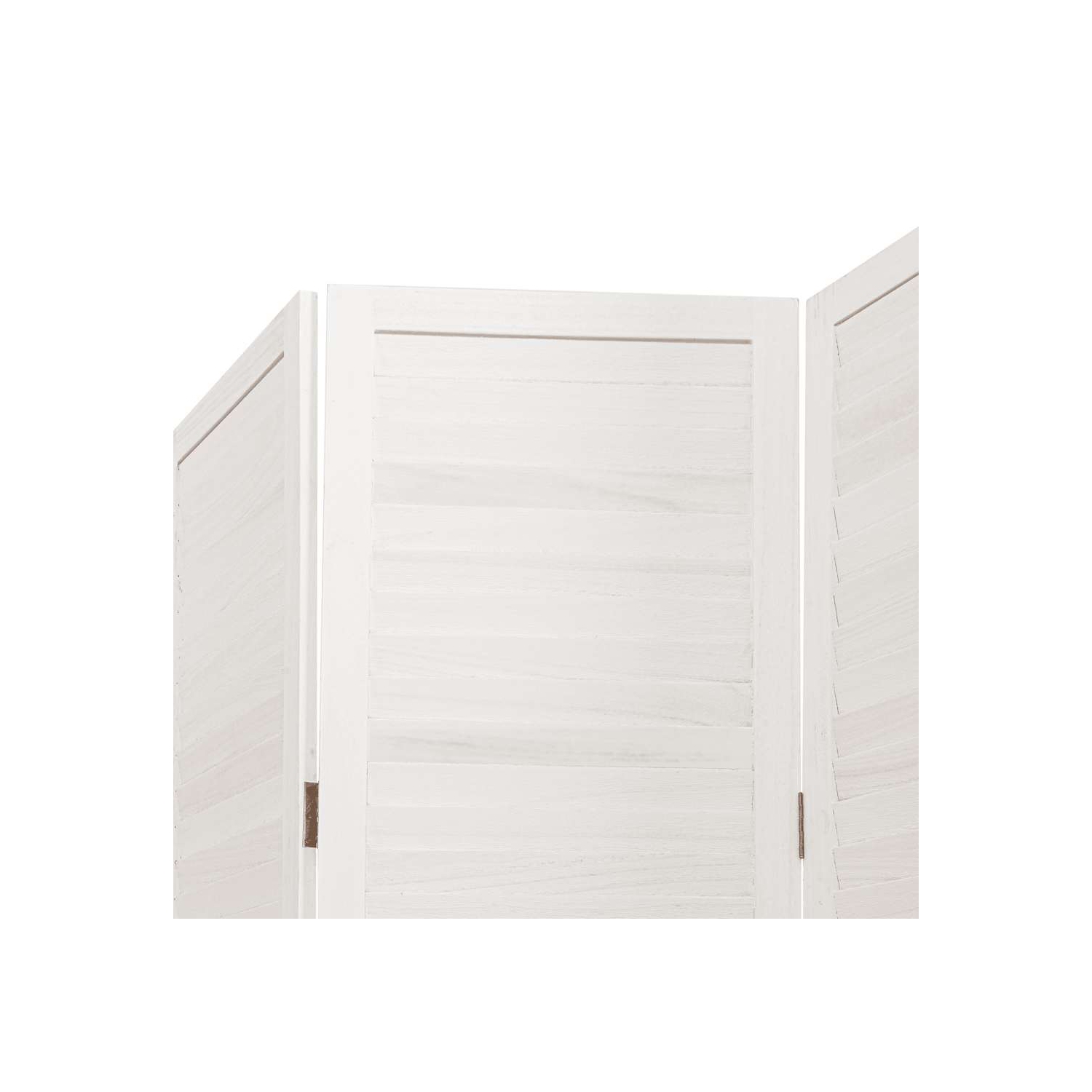 VidaXL – Séparateur de pièce&nbsp;à 4 panneaux en bois massif blanc Paulownia