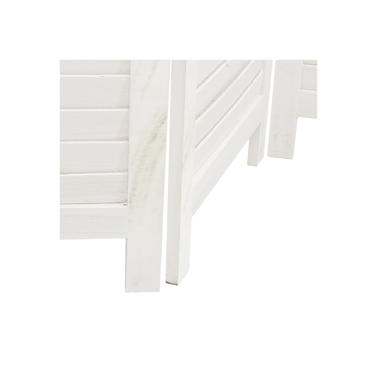 VidaXL – Séparateur de pièce&nbsp;à 4 panneaux en bois massif blanc Paulownia