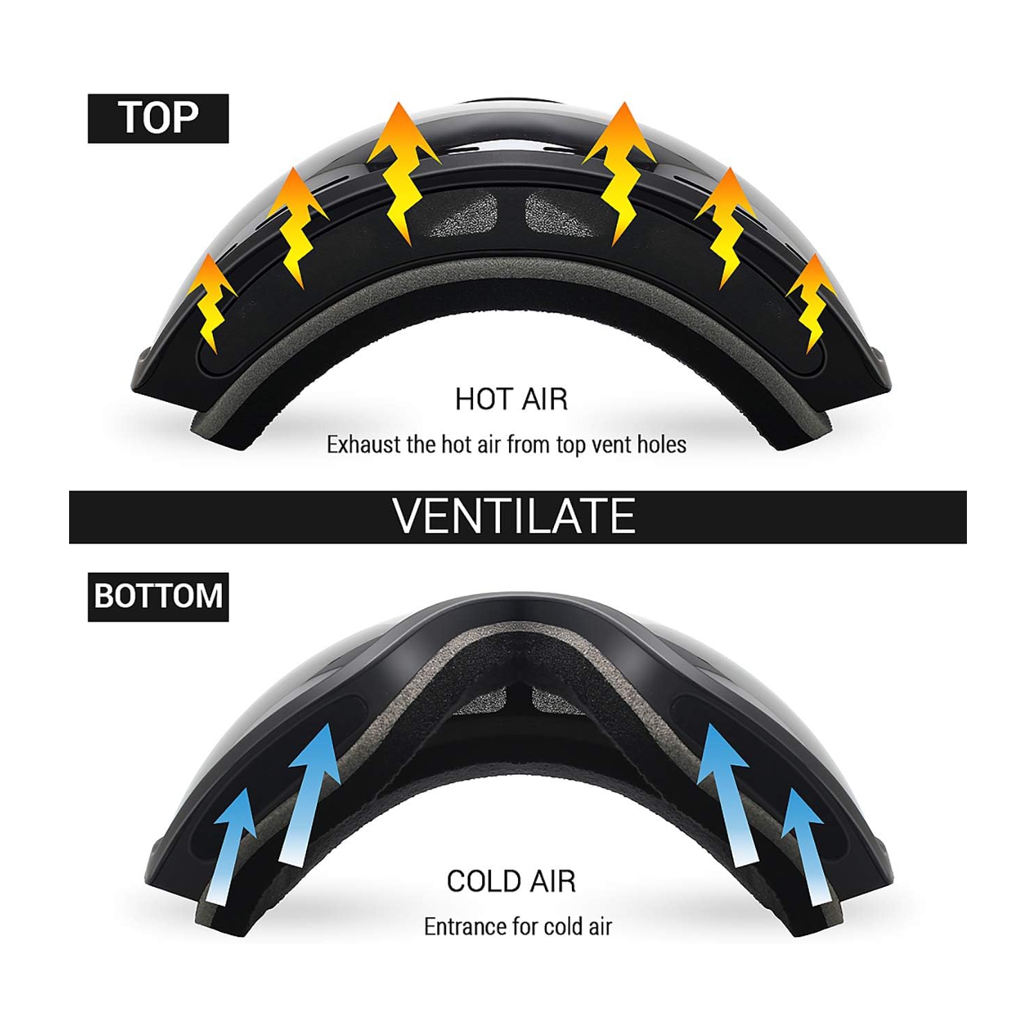 Lunettes de ski, lunettes de planche à neige Winter Snow Sports Snowboard Jeune et Homme Femme Ski Ski Ski Motoneige, C02-cadre noir/Argent VLT 12%