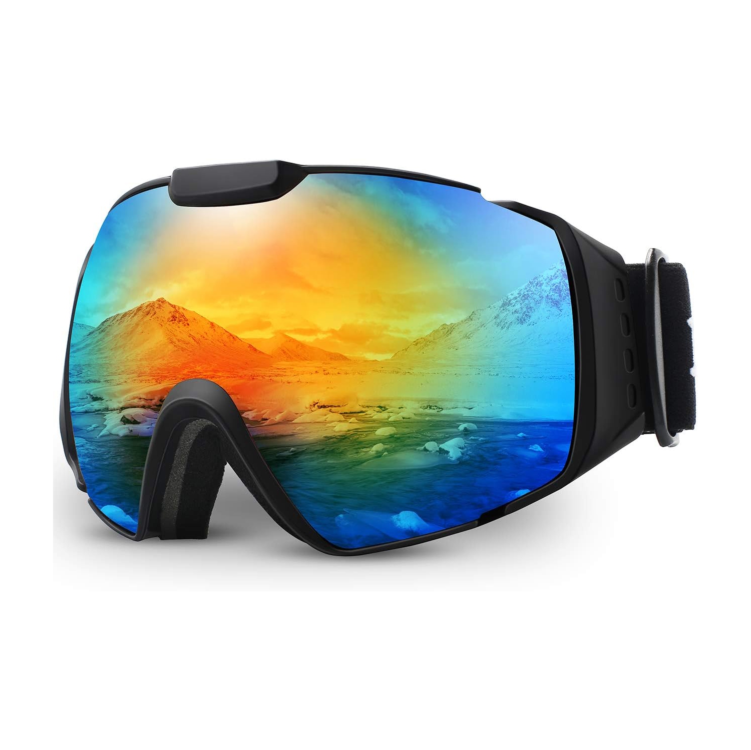 Ski Goggles,Winter Snow Sports Snowboard Goggles Youth & Men Women Skiing Skating Snowmobile,D01-black Frame Colorful
