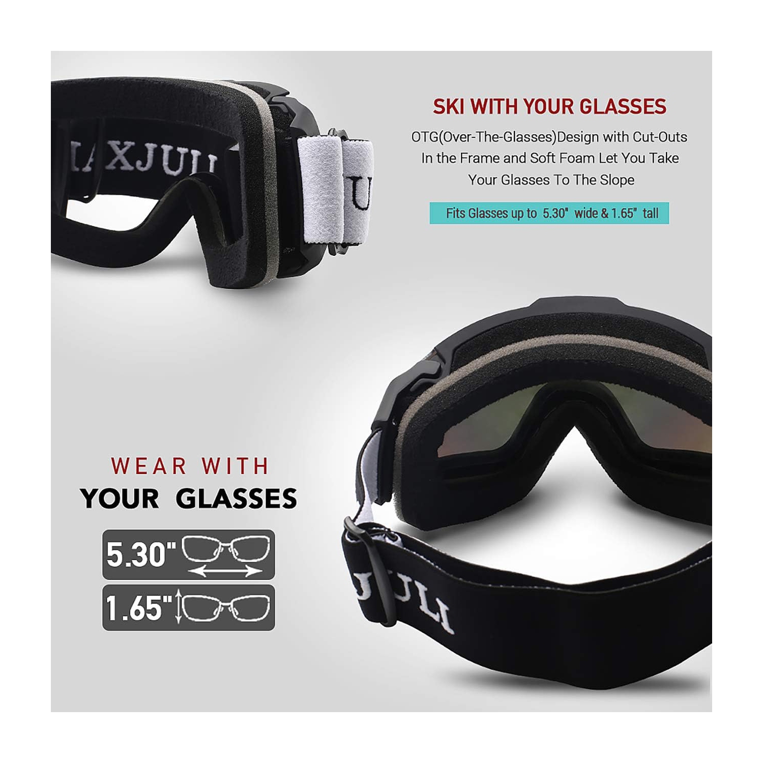 Ski Goggles,Winter Snow Sports Snowboard Goggles Youth & Men Women Skiing Skating Snowmobile,D01-black Frame Colorful