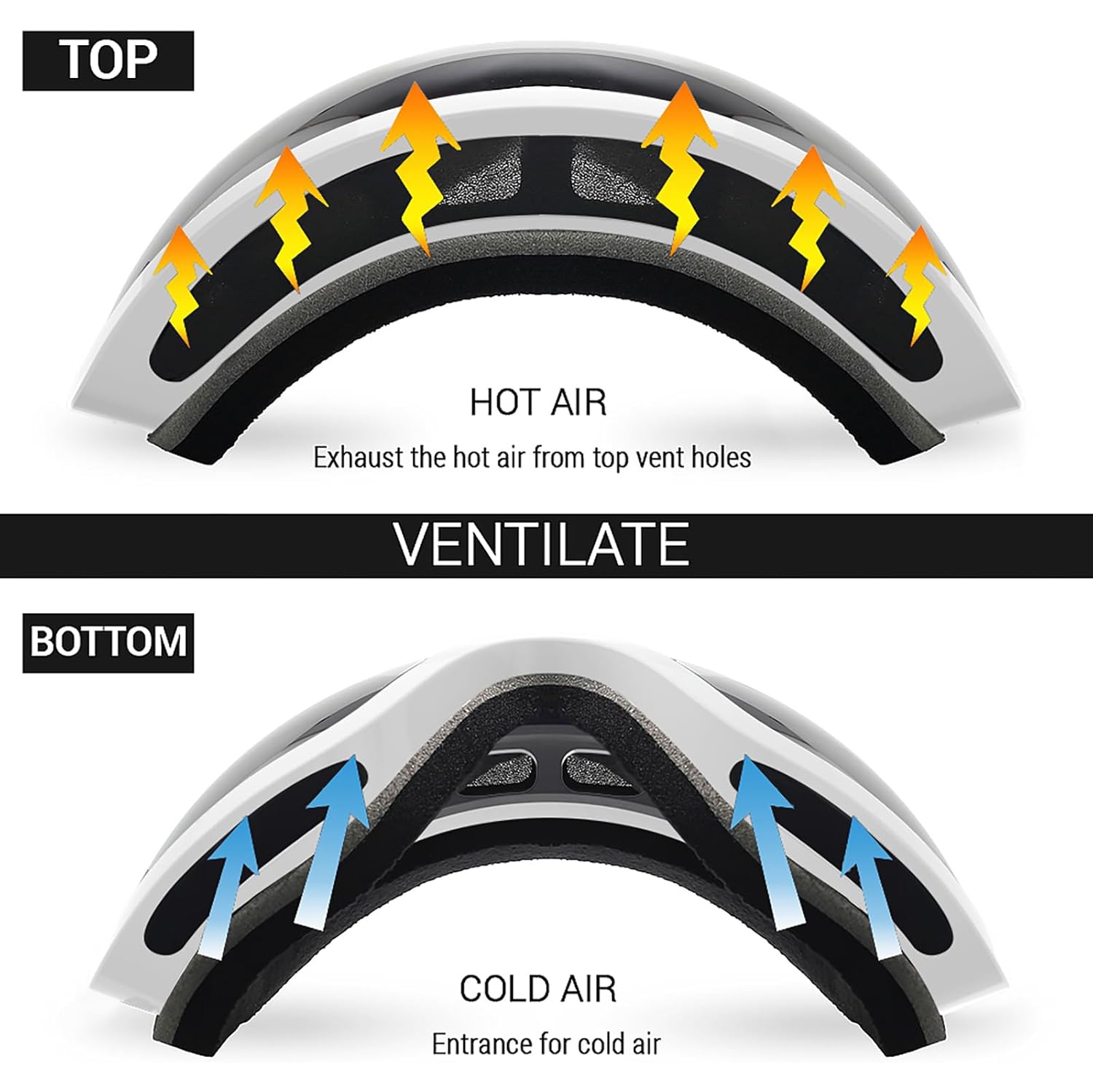 Ski Goggles,Winter Snow Sports Snowboard Goggles Youth & Men Women Skiing Skating Snowmobile,C05-white Frame/Silver Vlt 12%