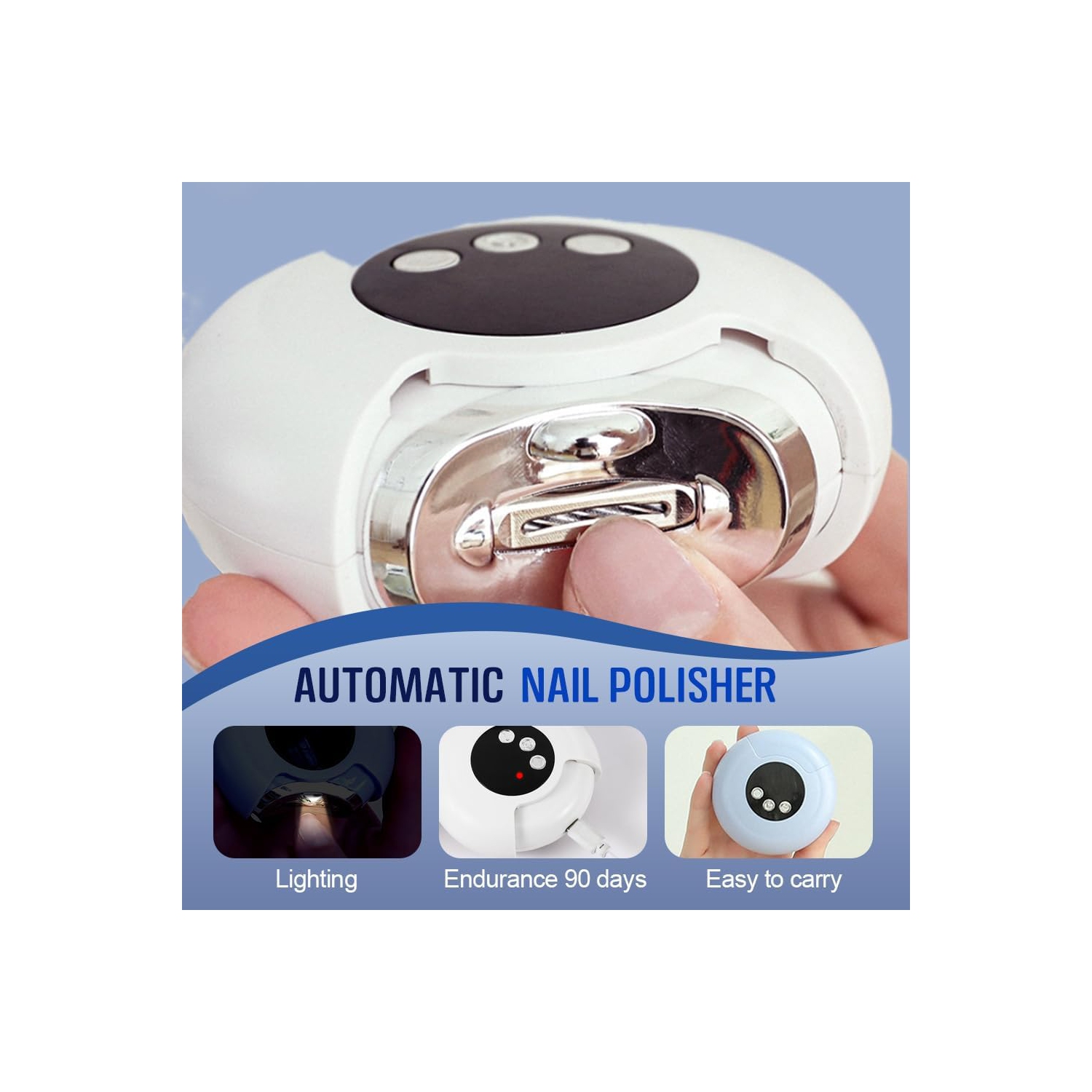 Polissage électrique 2 en 1 Coupe-ongles automatique, coupe-ongles électrique pour doigts et orteils, lime à ongles électrique rechargeable par USB