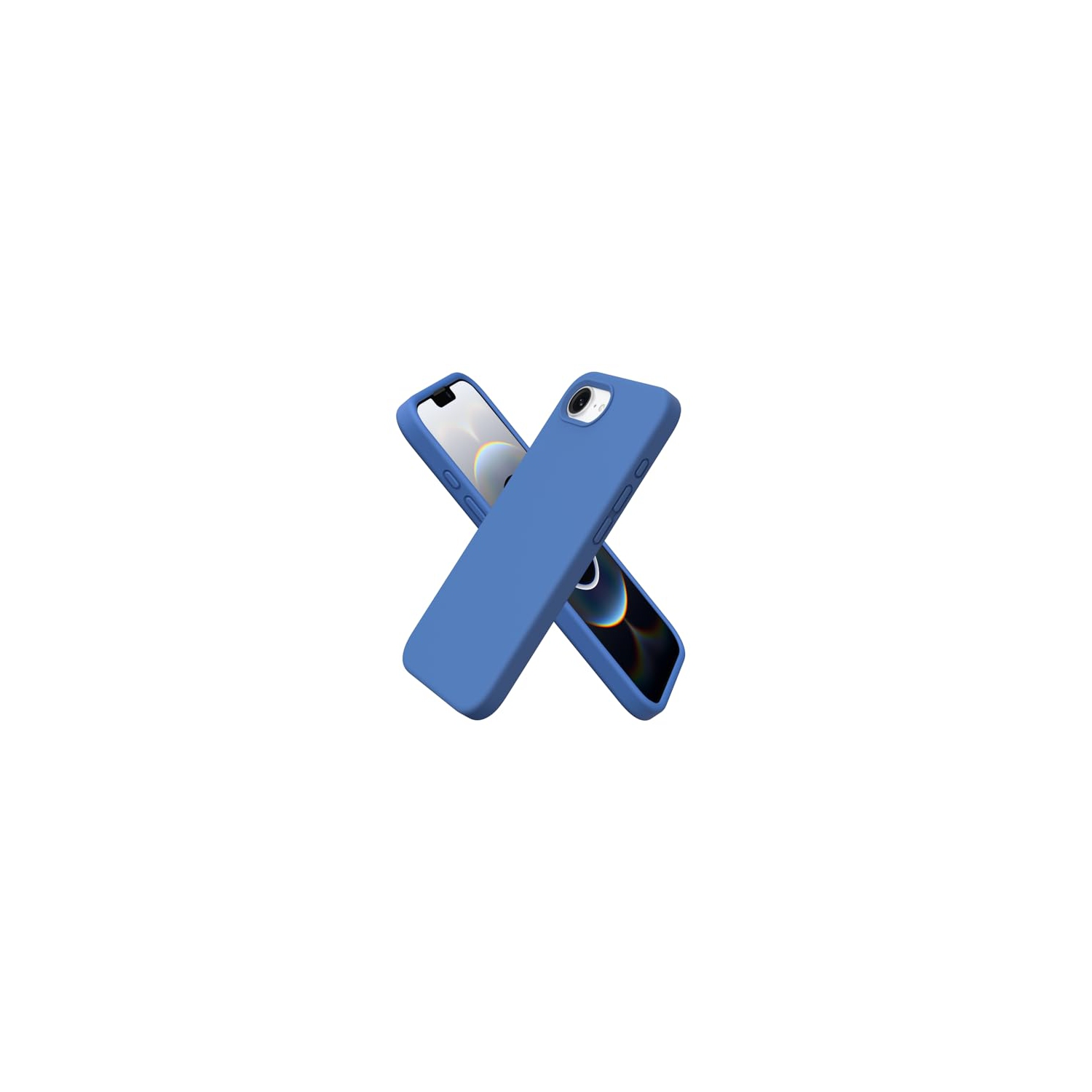 ORNARTO Compatible avec l'étui pour iPhone 16e de 6,1&nbsp;po, silicone liquide, 3 couches, étui pour téléphone en gel souple, couverture de