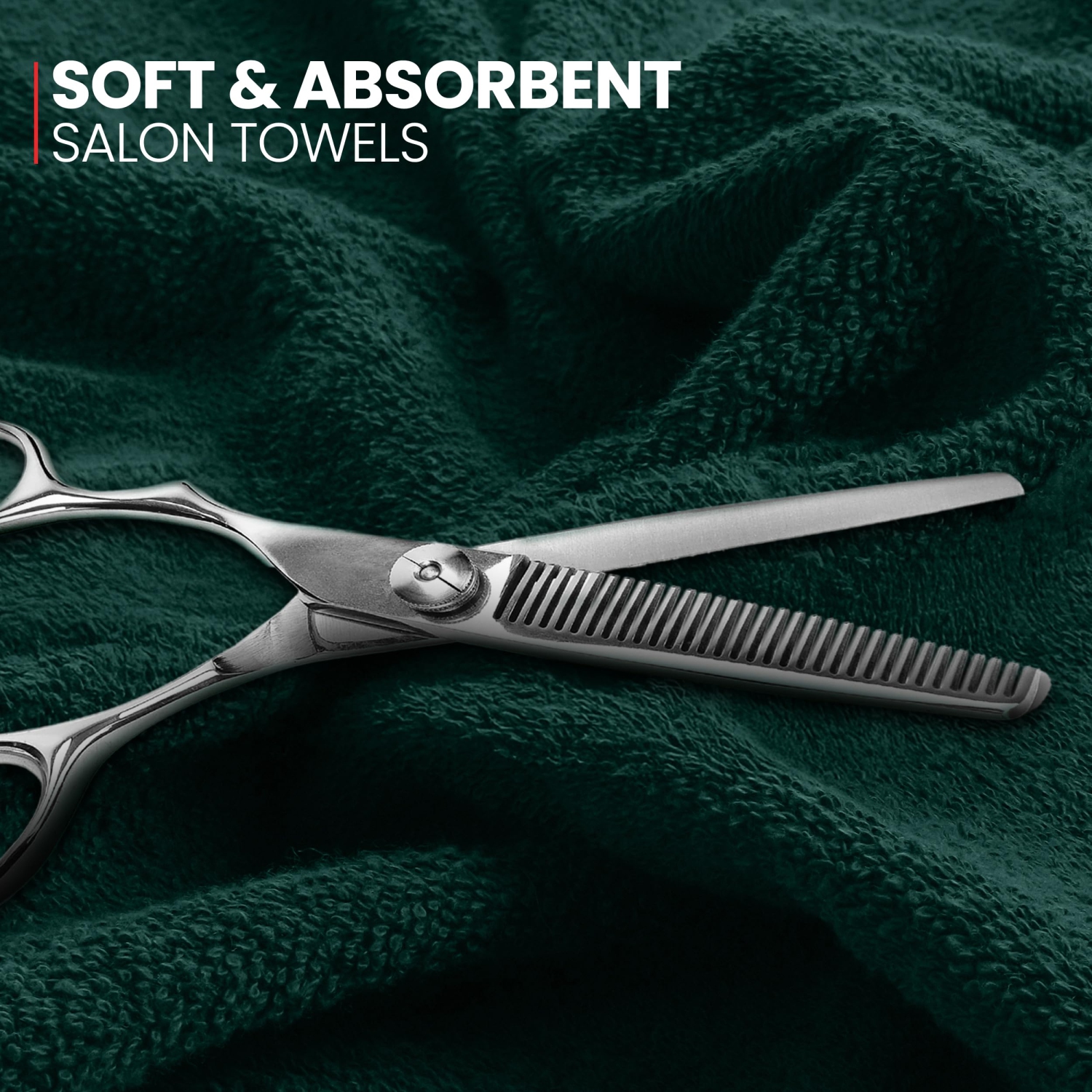 Canadian Linen Yukon Small Bath Towels, 6 Pack, 22"x44", Soft Absorbent Cotton Lightweight Quick Dry Bath Towel Set for Hair Salon Spa Gym Home, Green