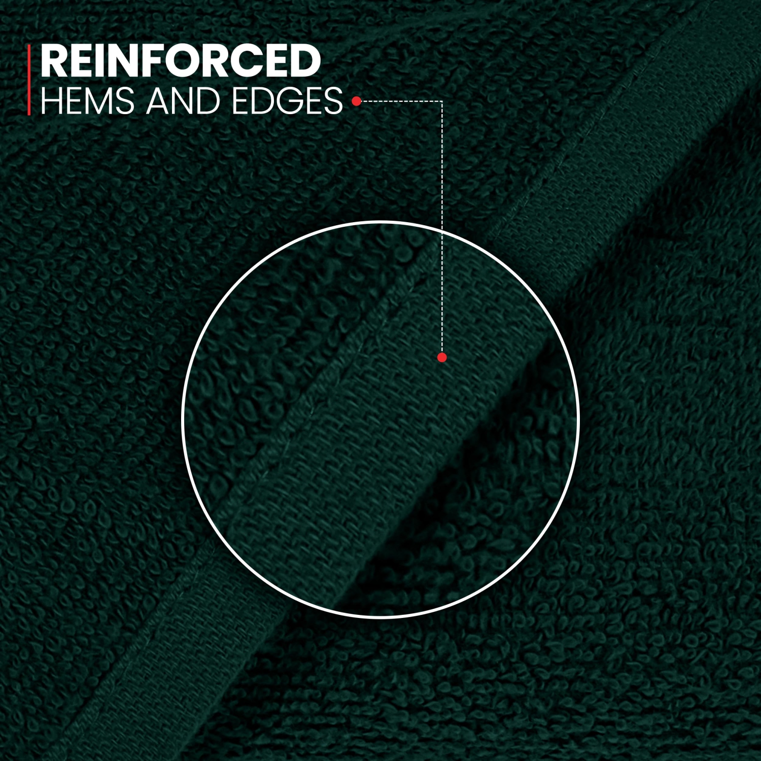 Canadian Linen Yukon Small Bath Towels, 6 Pack, 22"x44", Soft Absorbent Cotton Lightweight Quick Dry Bath Towel Set for Hair Salon Spa Gym Home, Green