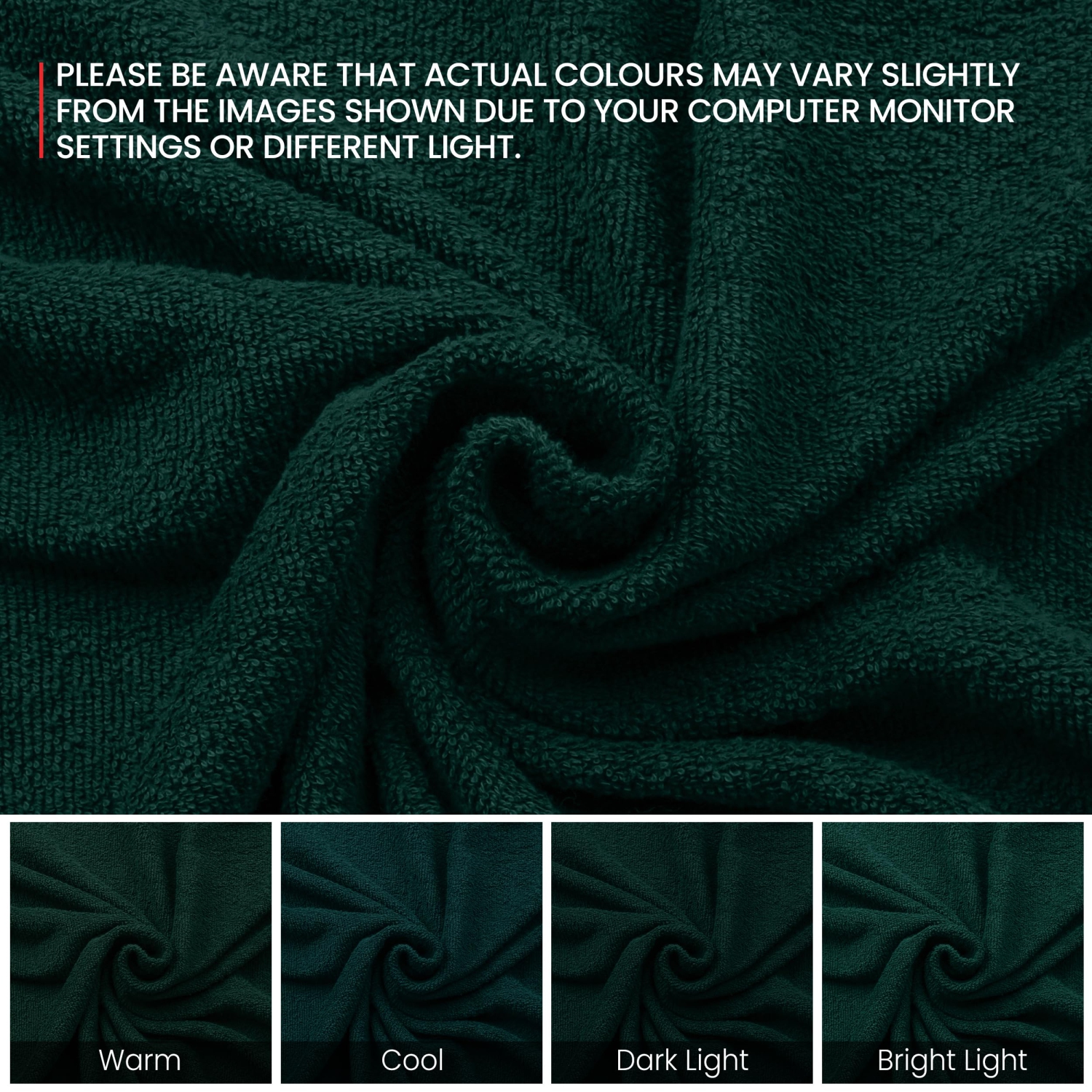 Canadian Linen Yukon Small Bath Towels, 6 Pack, 22"x44", Soft Absorbent Cotton Lightweight Quick Dry Bath Towel Set for Hair Salon Spa Gym Home, Green