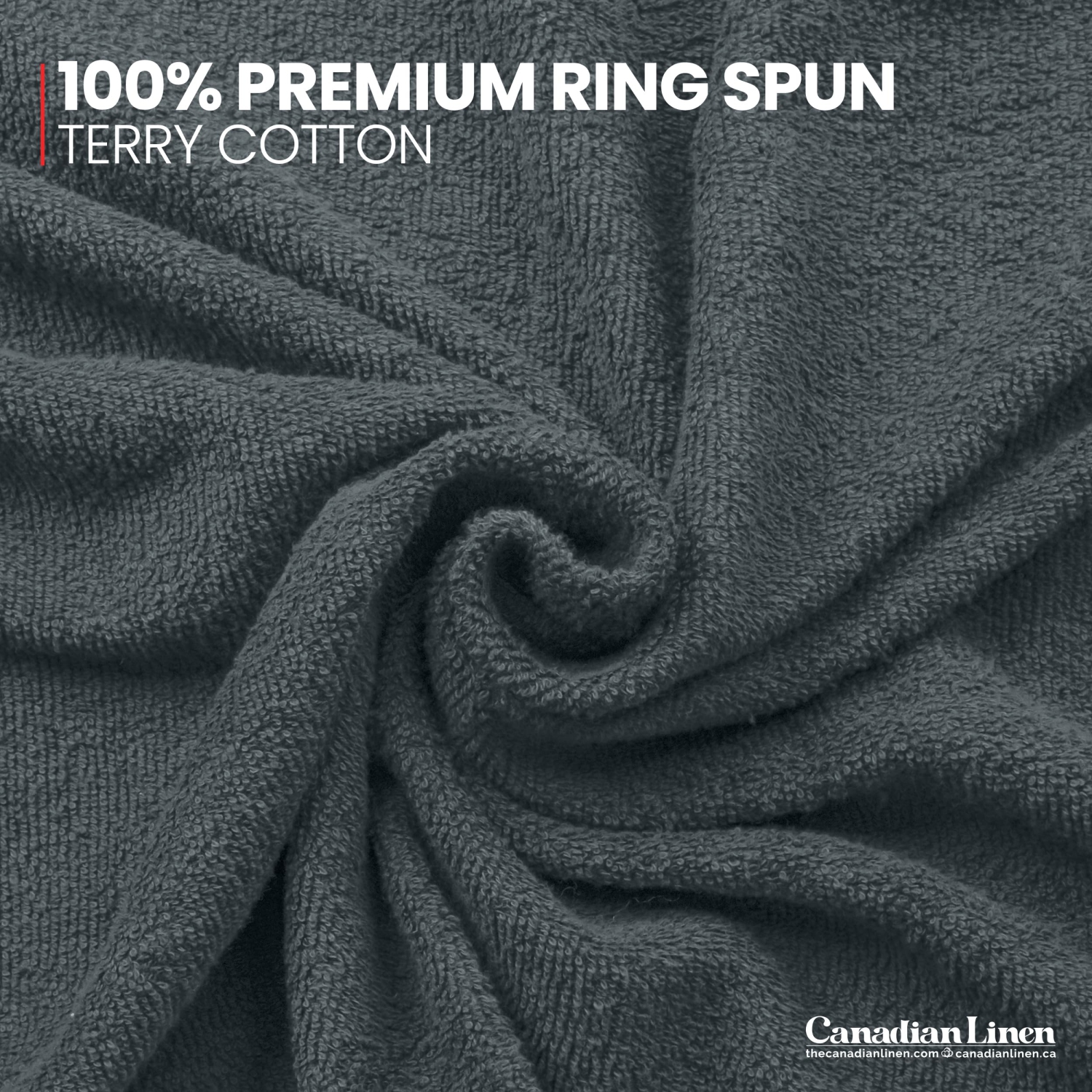 Canadian Linen Yukon Small Bath Towels, 6 Pack, 22"x44", Lightweight Soft Absorbent Cotton Quick Dry Bath Towel Set for Home Salon Spa Yoga Gym, Grey