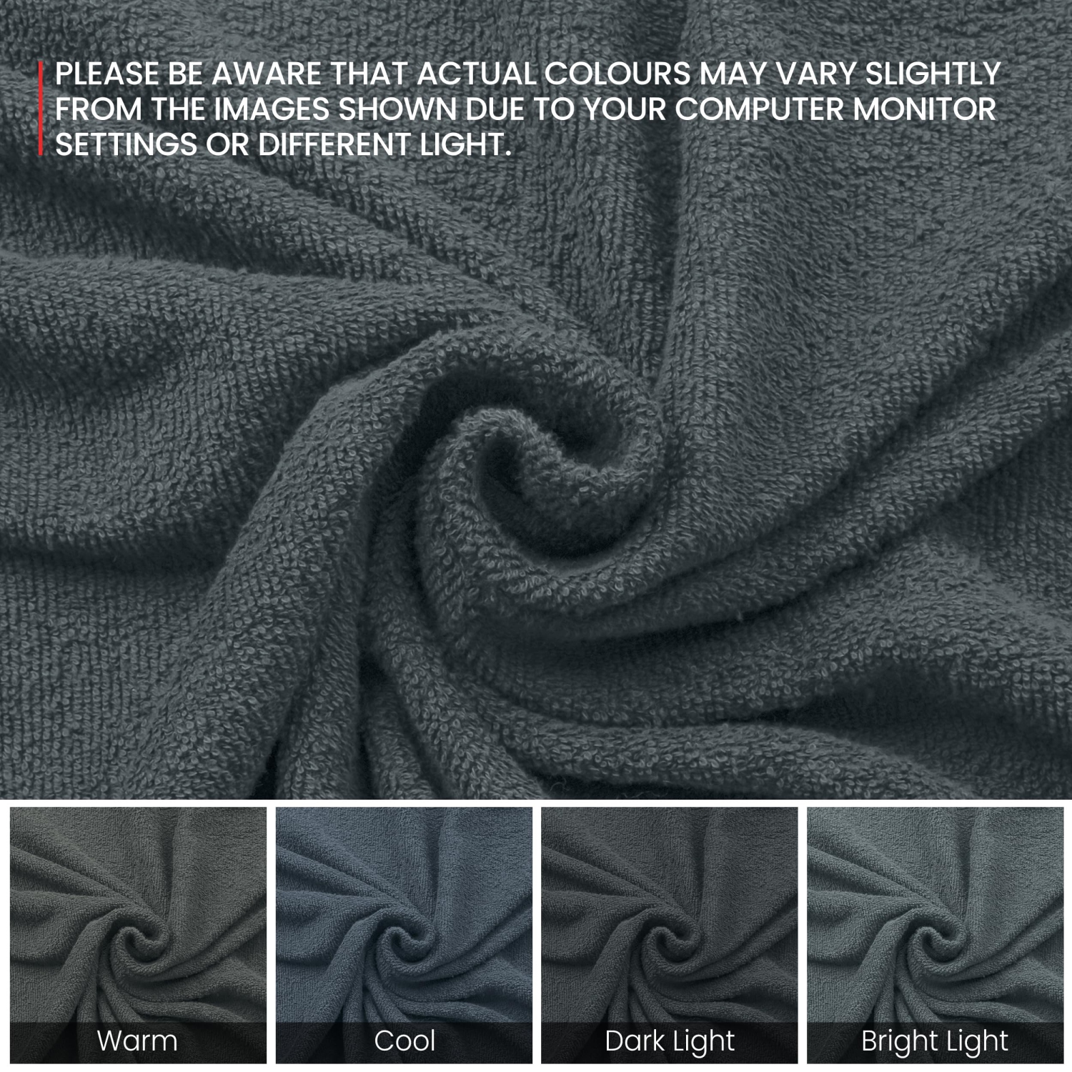 Canadian Linen Yukon Small Bath Towels, 6 Pack, 22"x44", Lightweight Soft Absorbent Cotton Quick Dry Bath Towel Set for Home Salon Spa Yoga Gym, Grey