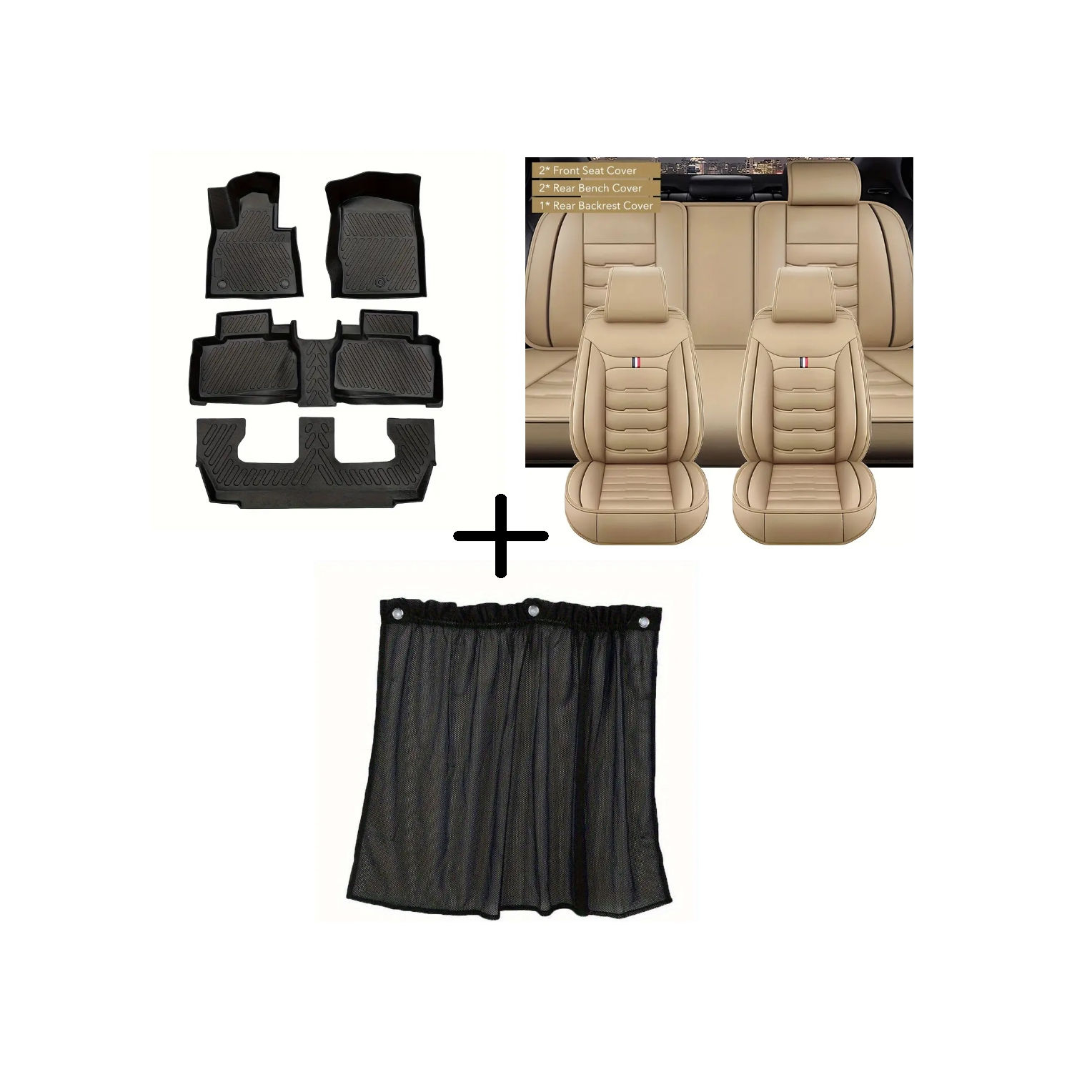 All-Weather Floor Mats for Ford Explorer 2020-2023, Car Sunshades & Full Surround Seat Covers