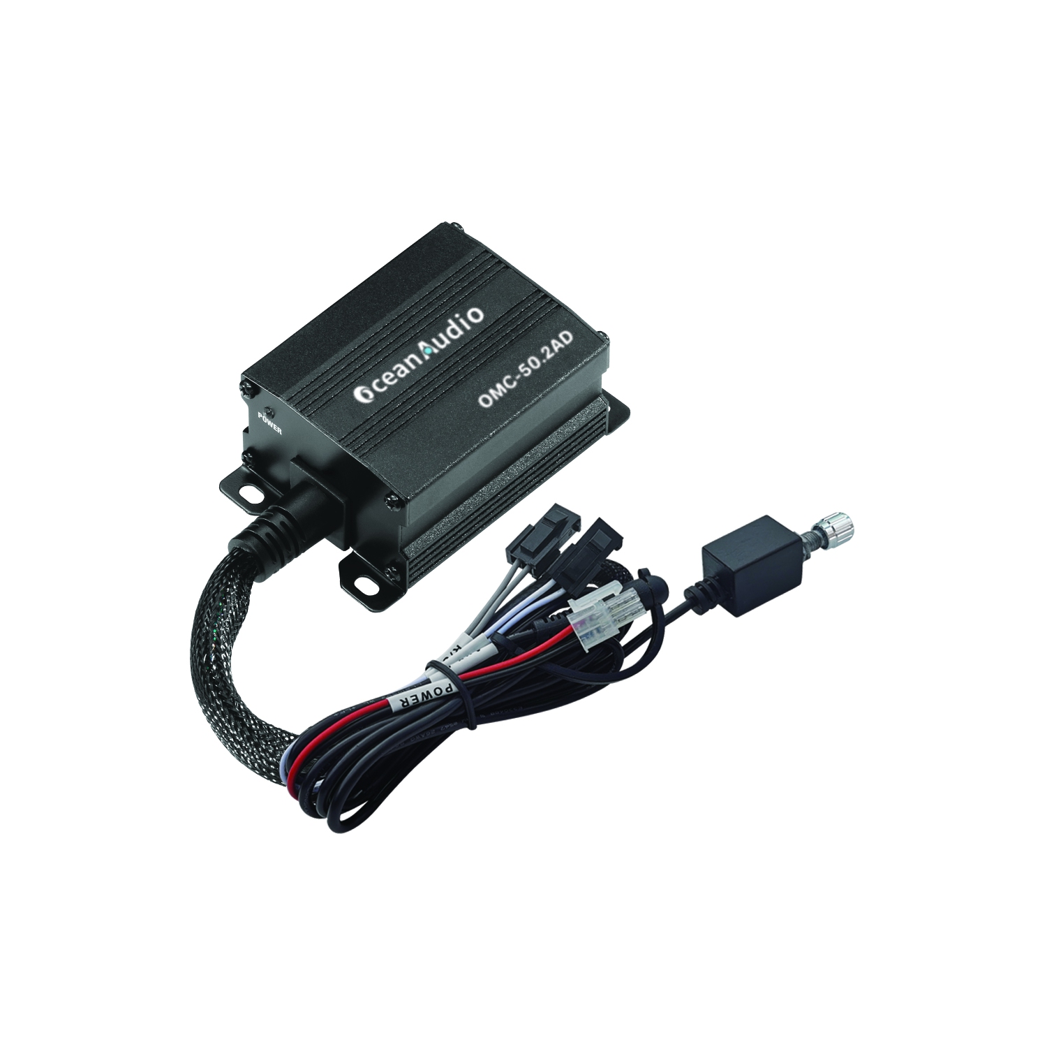 OceanAudio OMC-50.2AD 3 Inch Weatherproof Speakers and Super Mini Amplifier with BT Streaming for 12V Motorcycle, ATV, UTV, Adjustable Brackets,