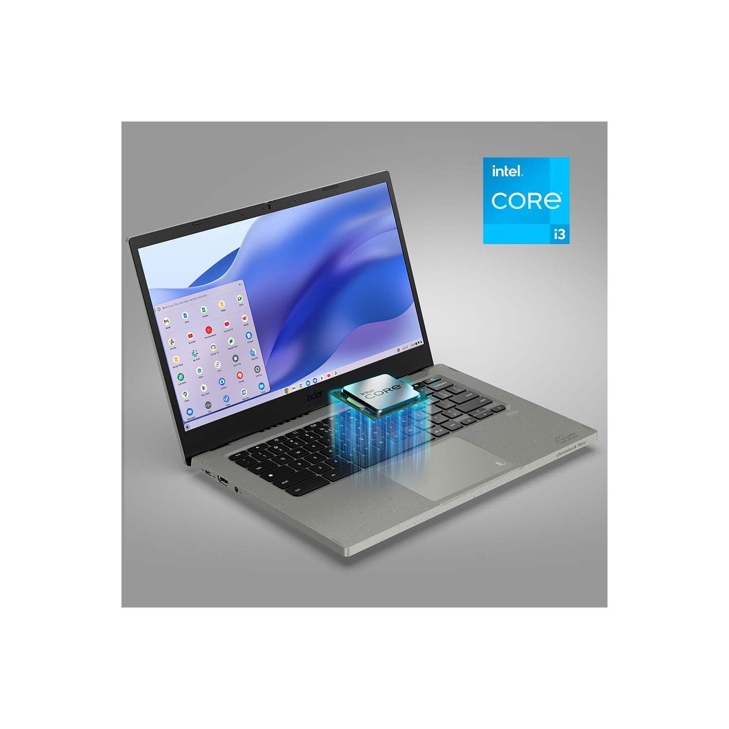 Acer 14" FHD i3-1215U 1.2GHz Intel UHD Graphics 8GB RAM 128GB SSD Chrome OS Gray Refurbished Good