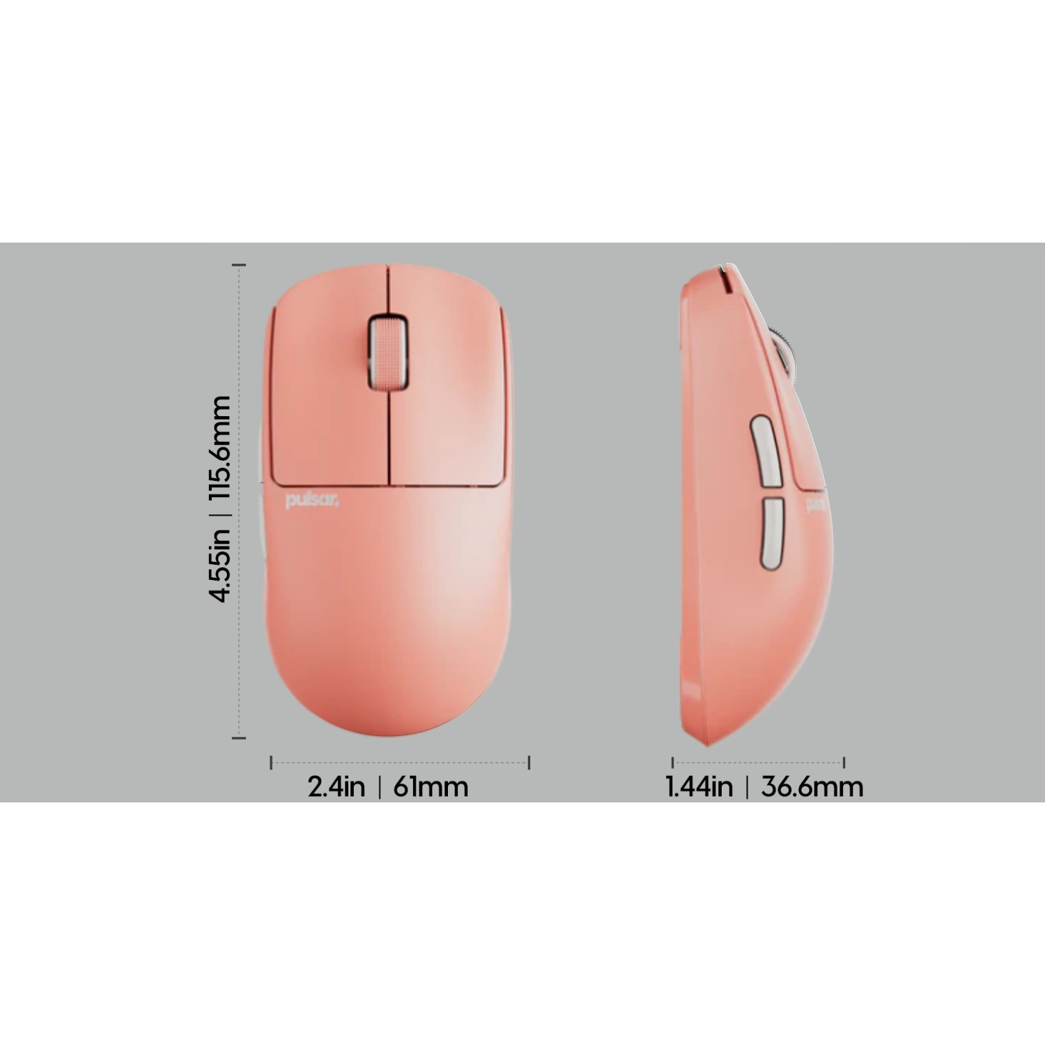 Pulsar X2 Mini CRAZYLIGHT Wireless Gaming Mouse 35g Ultra-Lightweight, 8K Polling Rate, Symmetrical Design for FPS & Esports, Includes 8K Dongle,