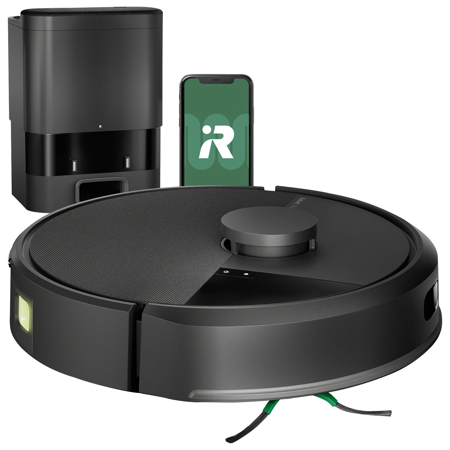 Aspirateur robot connecté Wi-Fi à vidage automatique Roomba 105 Vac d'iRobot - Noir
