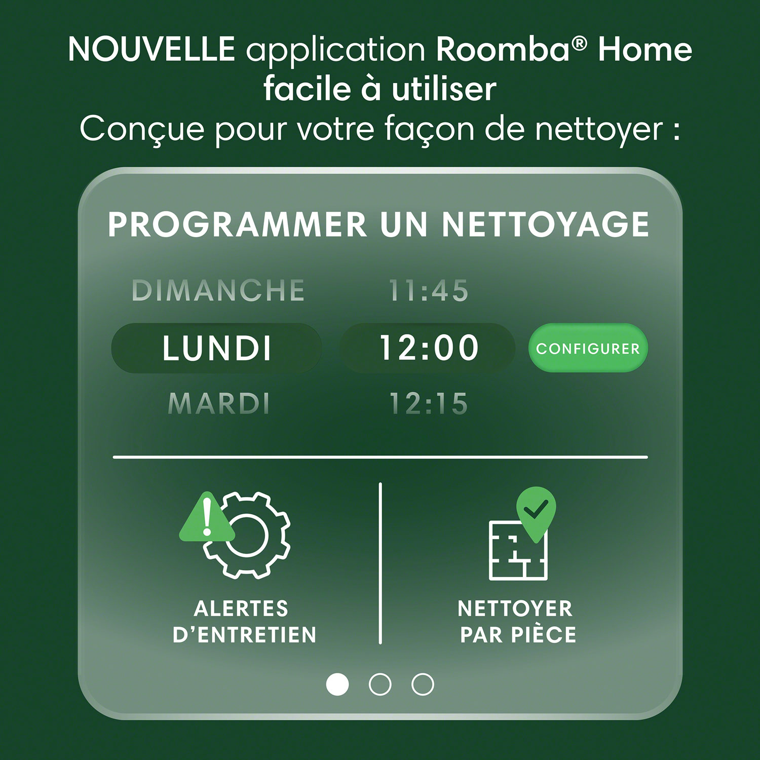 Aspirateur robot connecté Wi-Fi à vidage automatique Roomba 105 Vac d'iRobot - Noir