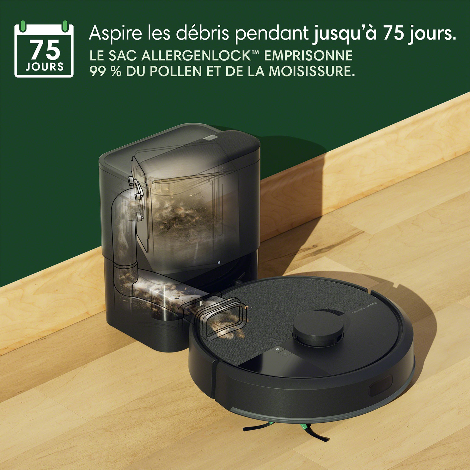 iRobot Roomba 105 Combo Wi-Fi Connected Self-Empty Robot Vacuum & Mop - Black