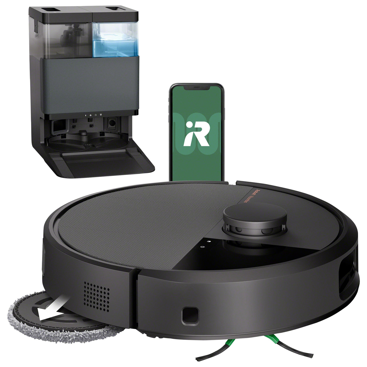iRobot Roomba Plus 505 Combo Wi-Fi Connected Self-Empty Robot Vacuum & Mop - Black