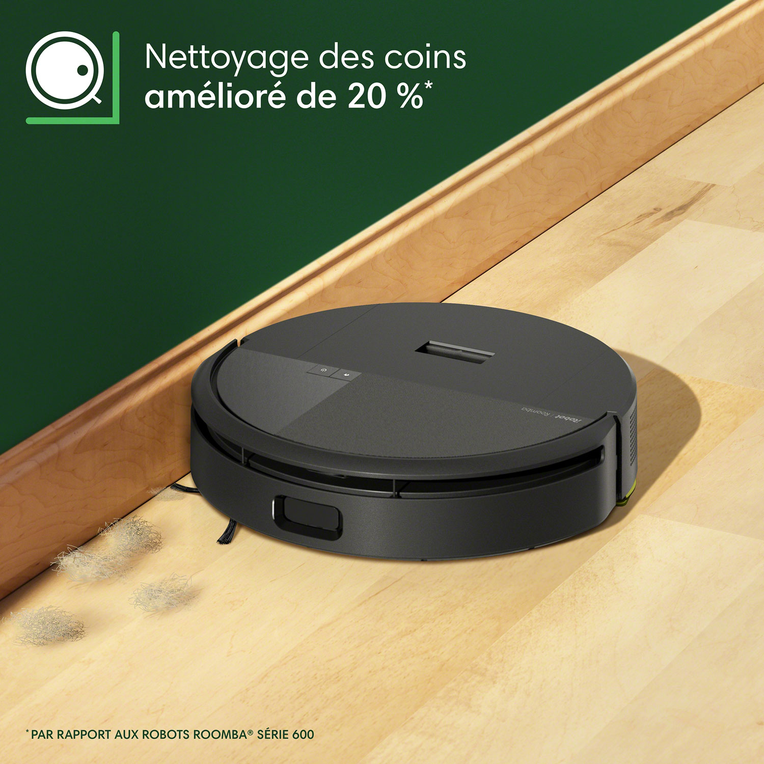 Aspirateur robot connecté Wi-Fi Roomba 205 DustCompactor Vac d'iRobot - Noir