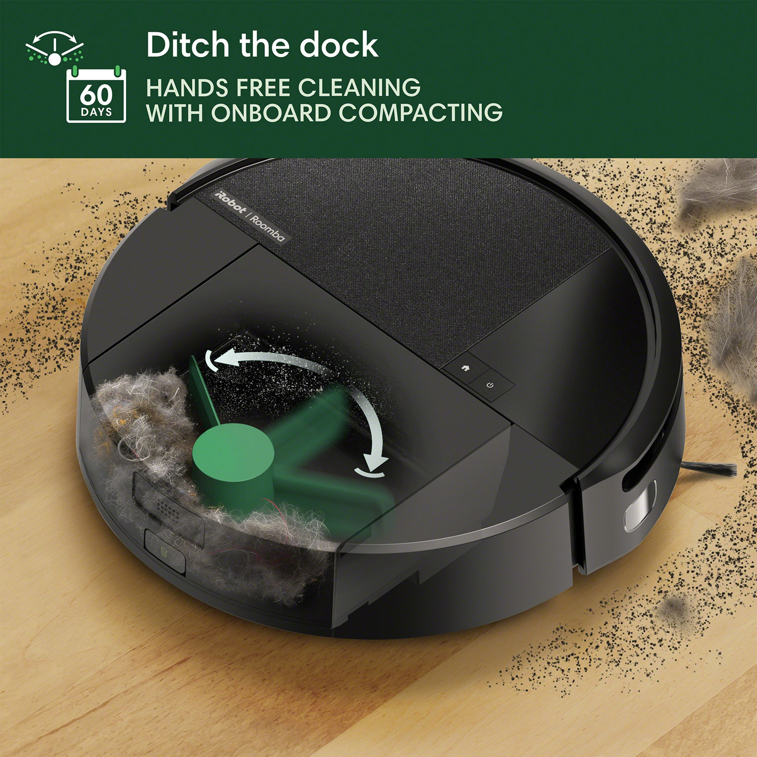 Aspirateur robot connecté Wi-Fi Roomba 205 DustCompactor Vac d'iRobot - Noir