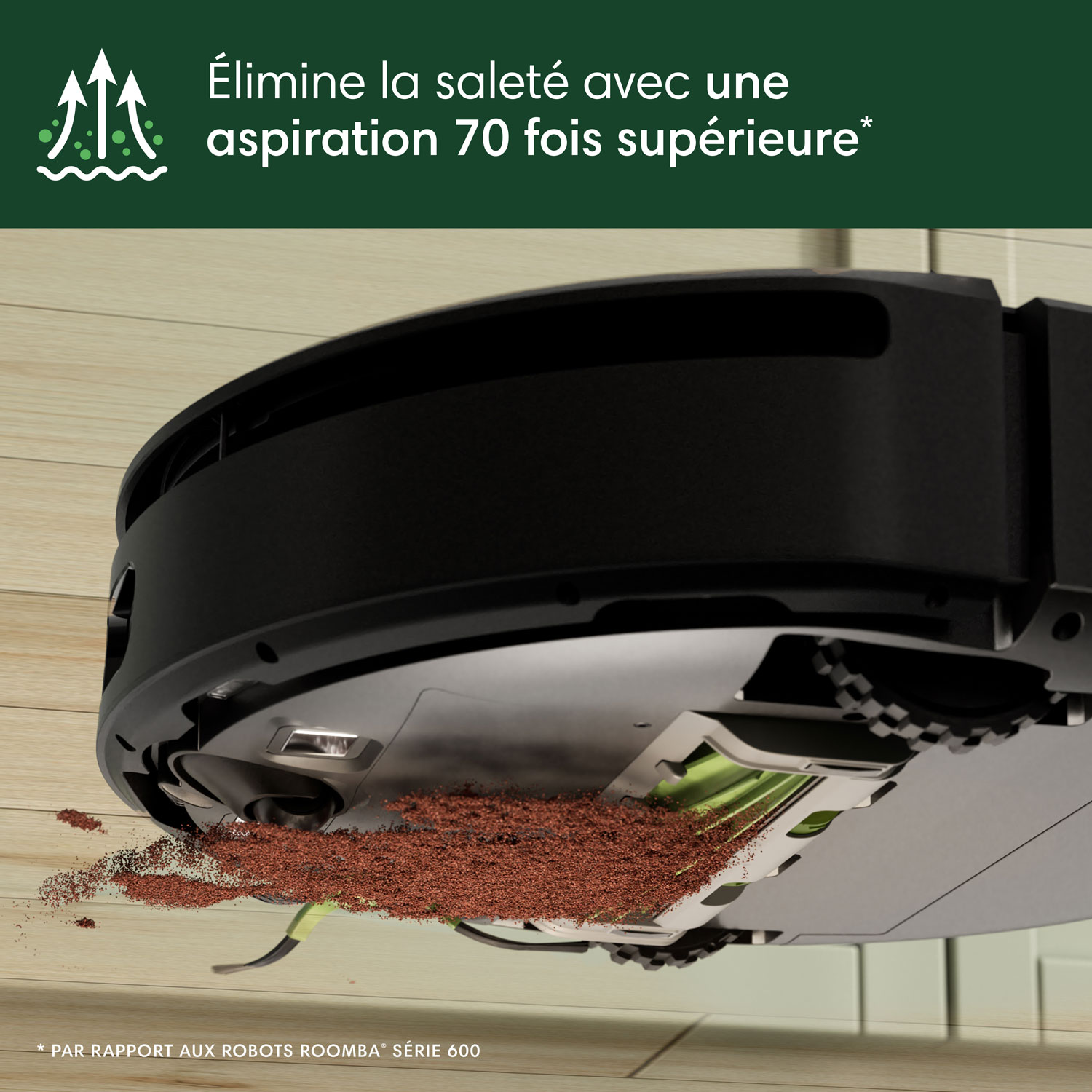 Aspirateur robot connecté Wi-Fi Roomba 205 DustCompactor Vac d'iRobot - Noir