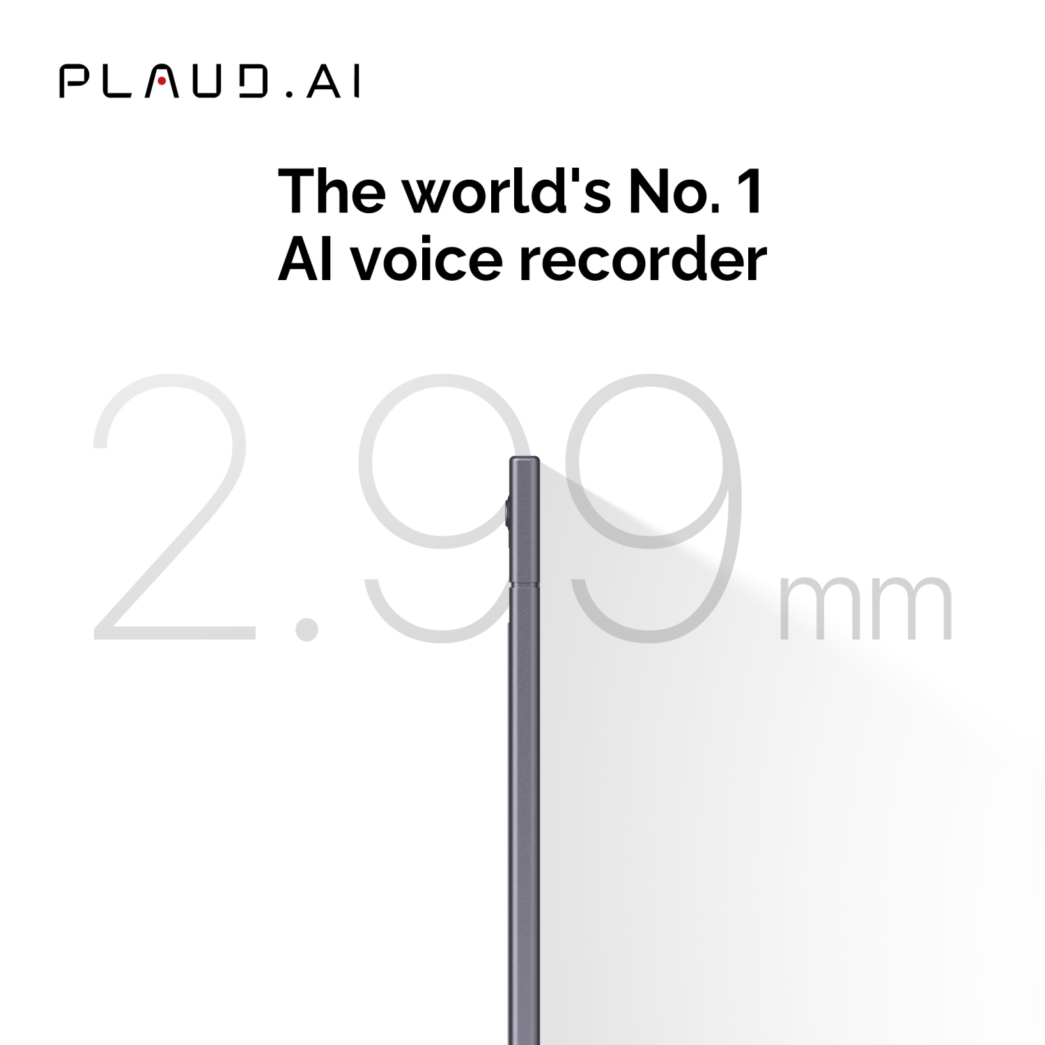 PLAUD Smart AI Voice Recorder Audio Recorder Starlight 64GB PLD-64G-ST