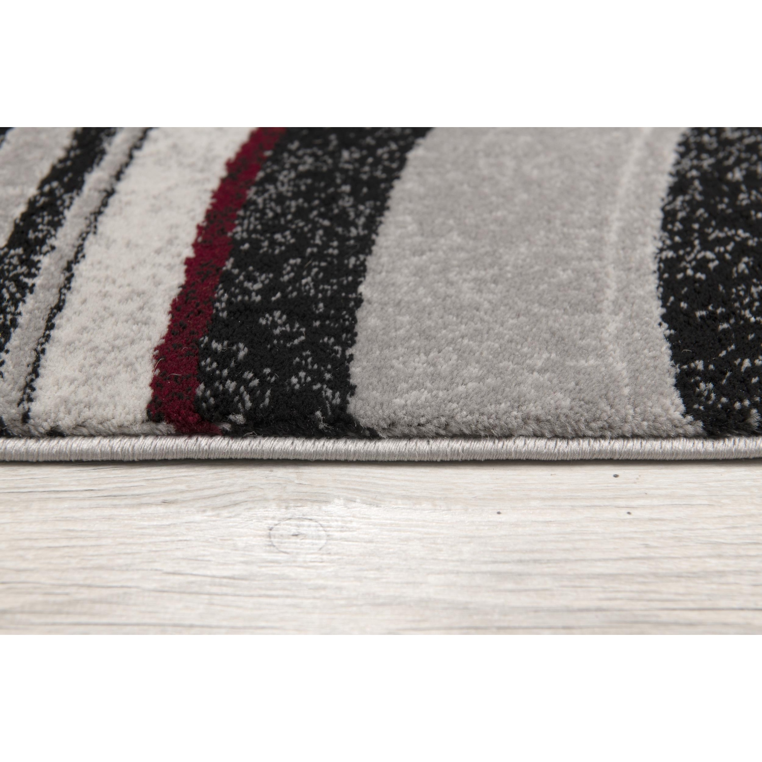 Tapis d'intérieur contemporain branche Neri gris abstrait/noir