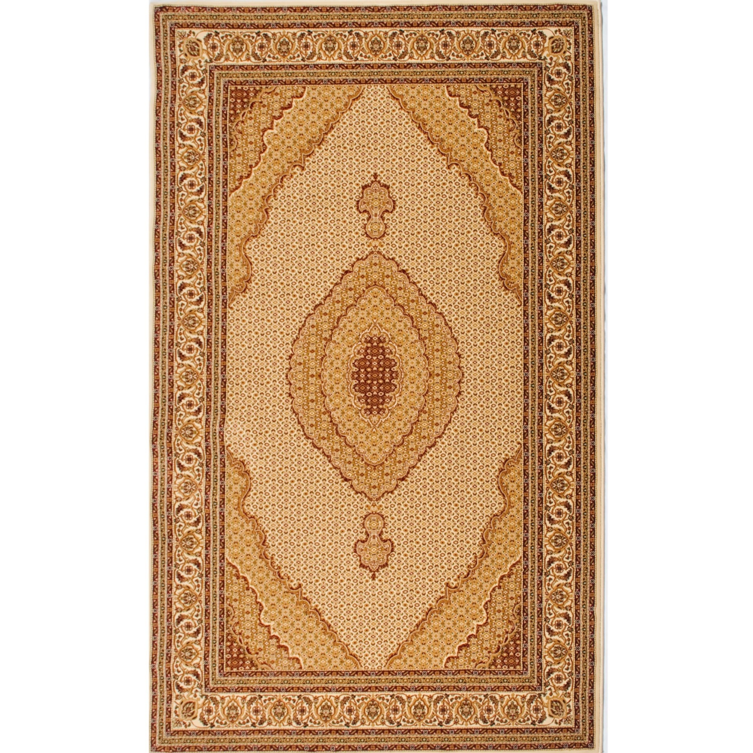 Tapis d'intérieur traditionnel à médaillon persan Branch Faris