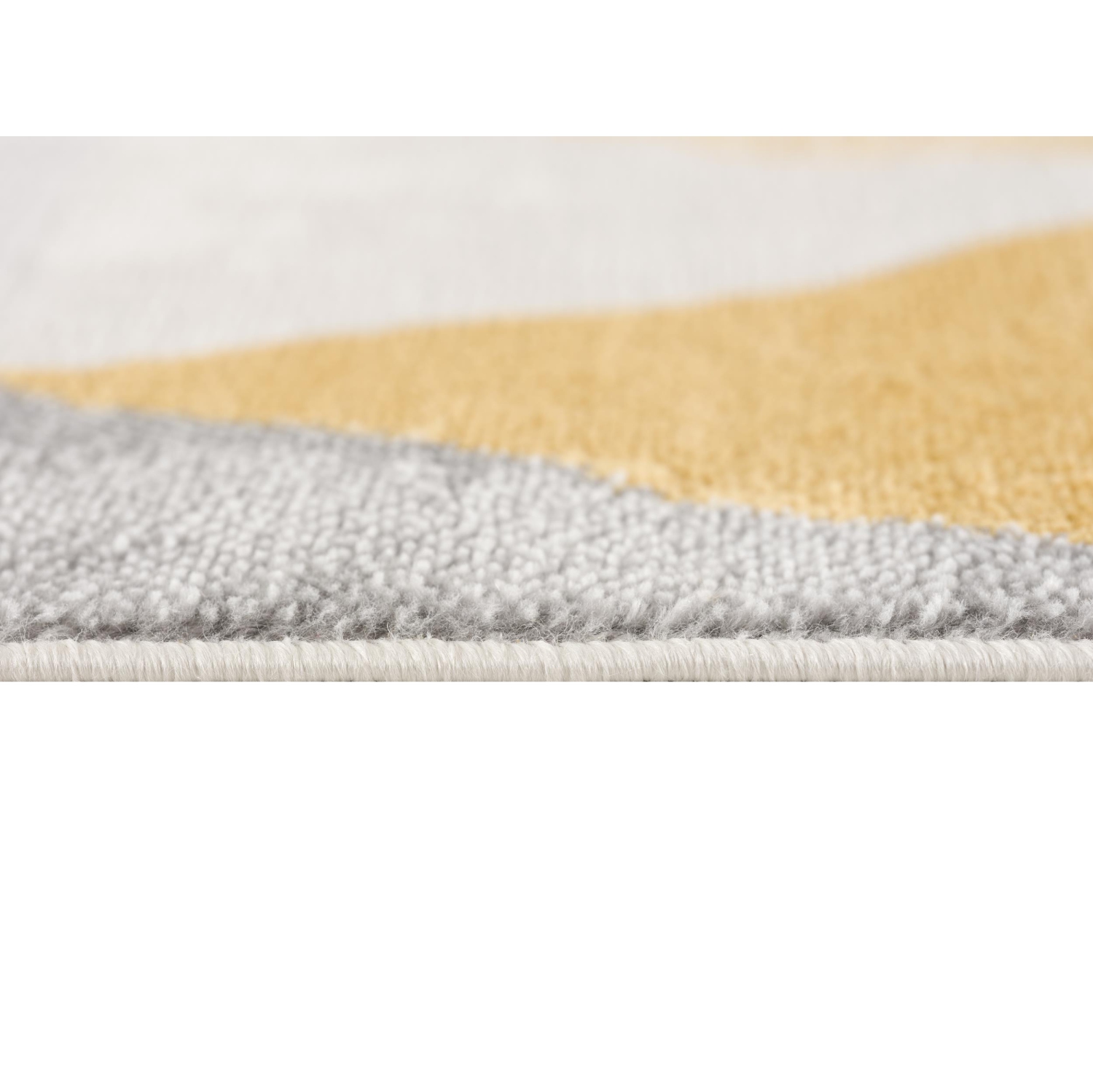 Tapis d'intérieur contemporain Branche à motif géométrique jaune/beige Solvi