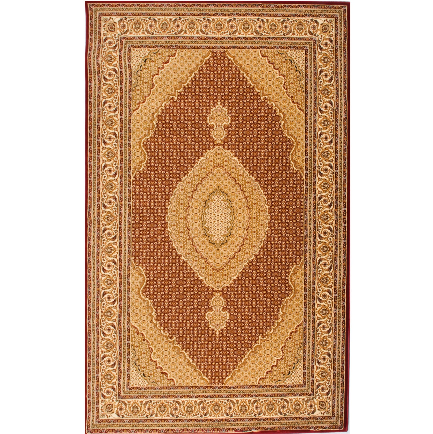 Tapis d'intérieur traditionnel médaillon persan Faris Branch