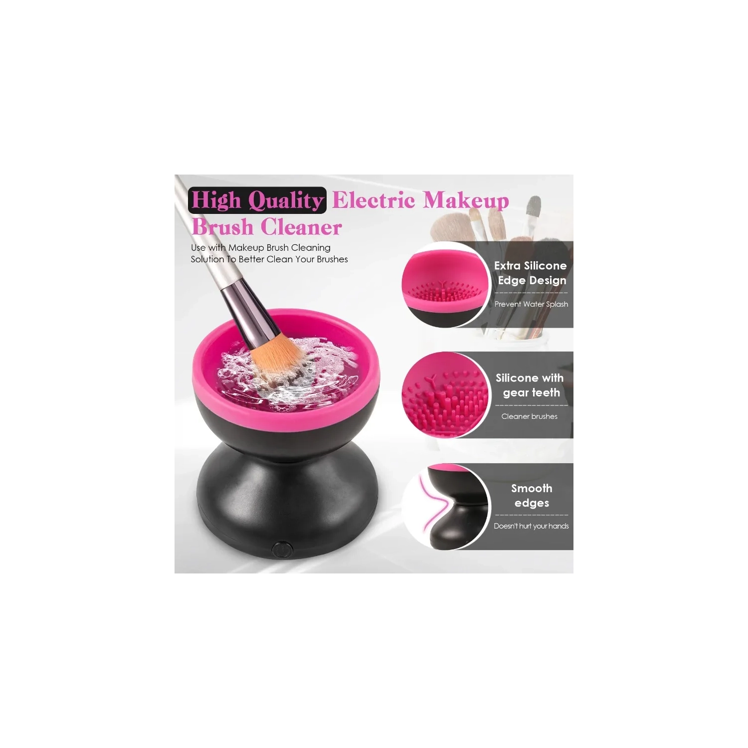 USB Makeup Brush Cleaner, Machine Silicone Electric Cosmetic Brushes Clean Dryer Tool Automatic Wash Makeup Tools
