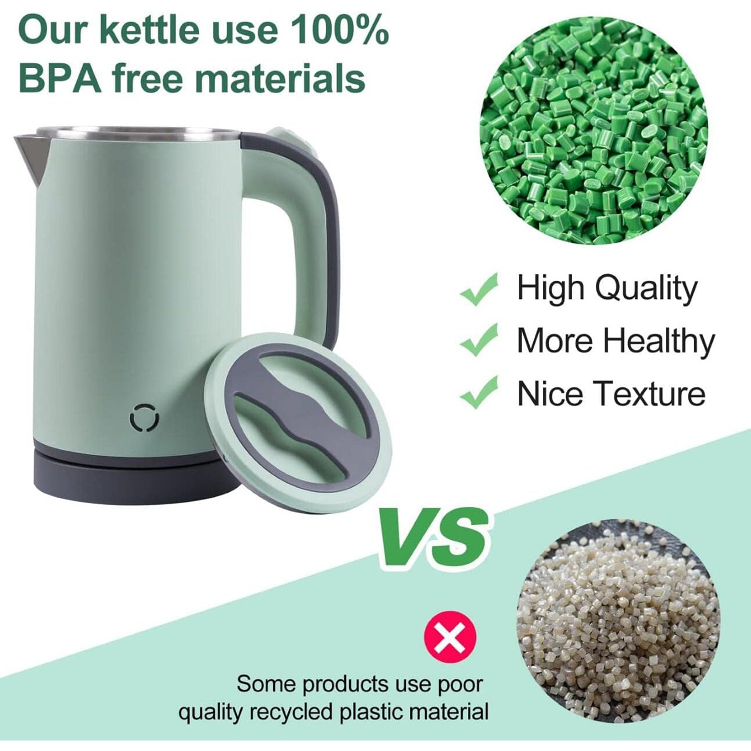 ZUOMIDIE 0.8L Portable Electric Kettle – Stainless Steel, Double Wall, Auto Shut-Off