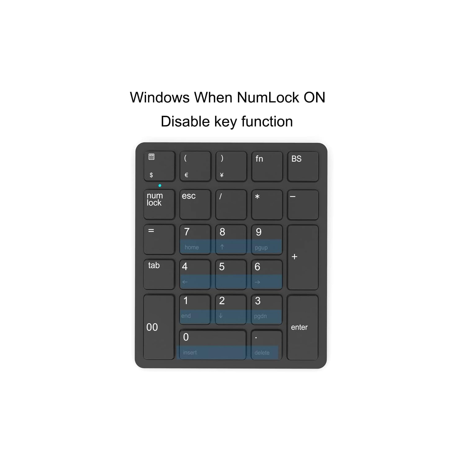 Wireless Number Pads, Numeric Keypad Numpad 26 Keys Portable 2.4 GHz Financial Accounting Number Keyboard Extensions 10 Key USB Keypad