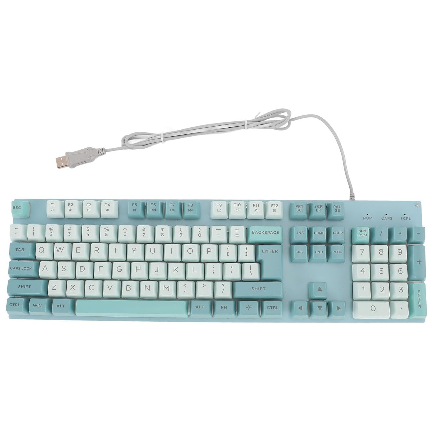 Upgraded Large Print Computer Keyboard, No Delay USB Wired Backlit Keyboard with Metal Panel,