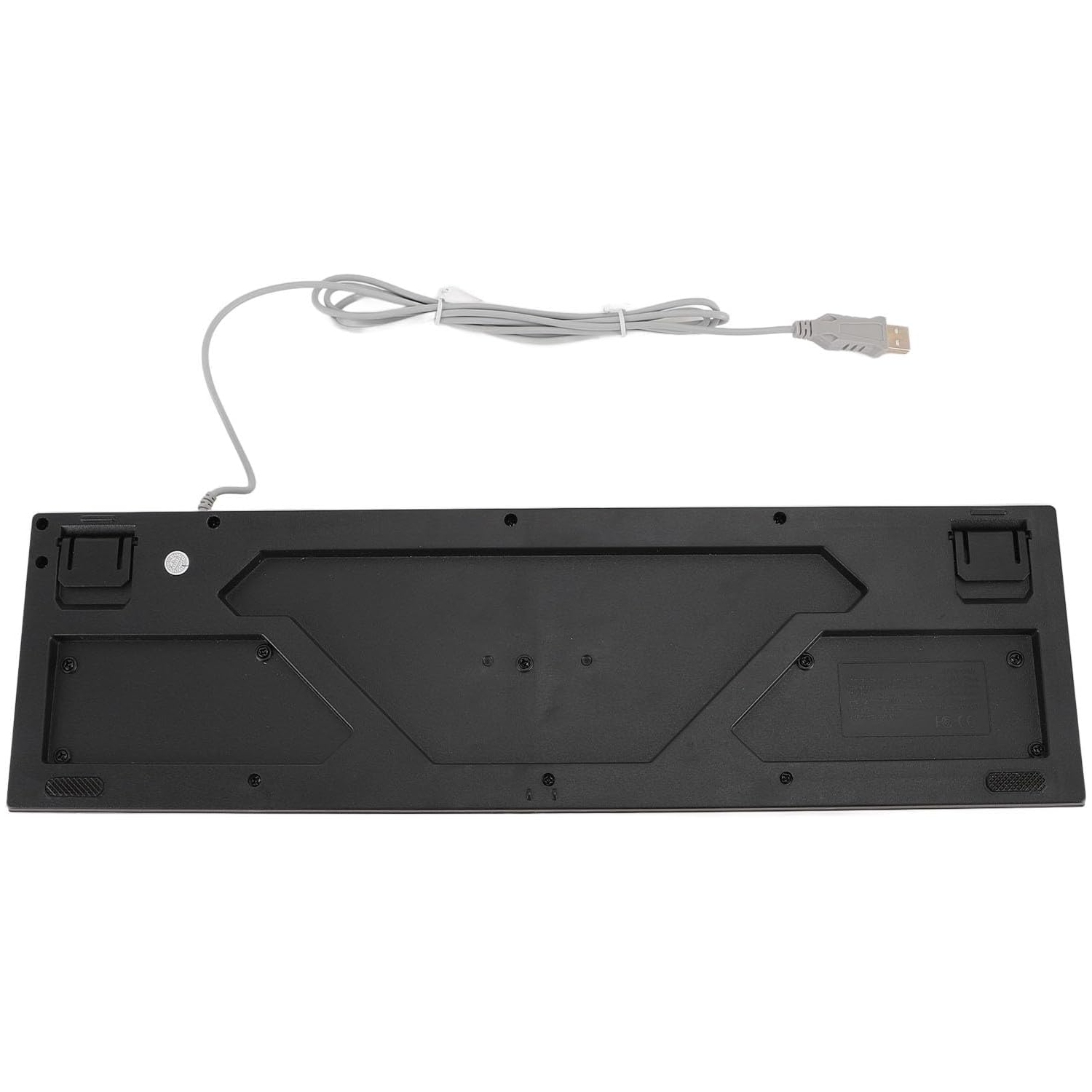 Upgraded Large Print Computer Keyboard, No Delay USB Wired Backlit Keyboard with Metal Panel,