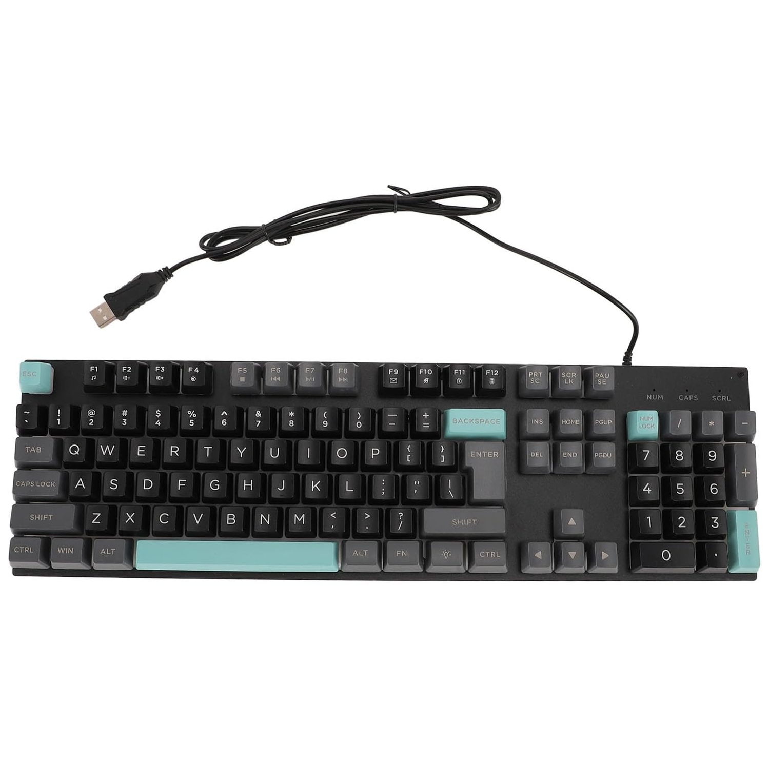 Upgraded Large Print Computer Keyboard, No Delay USB Wired Backlit Keyboard with Metal Panel,