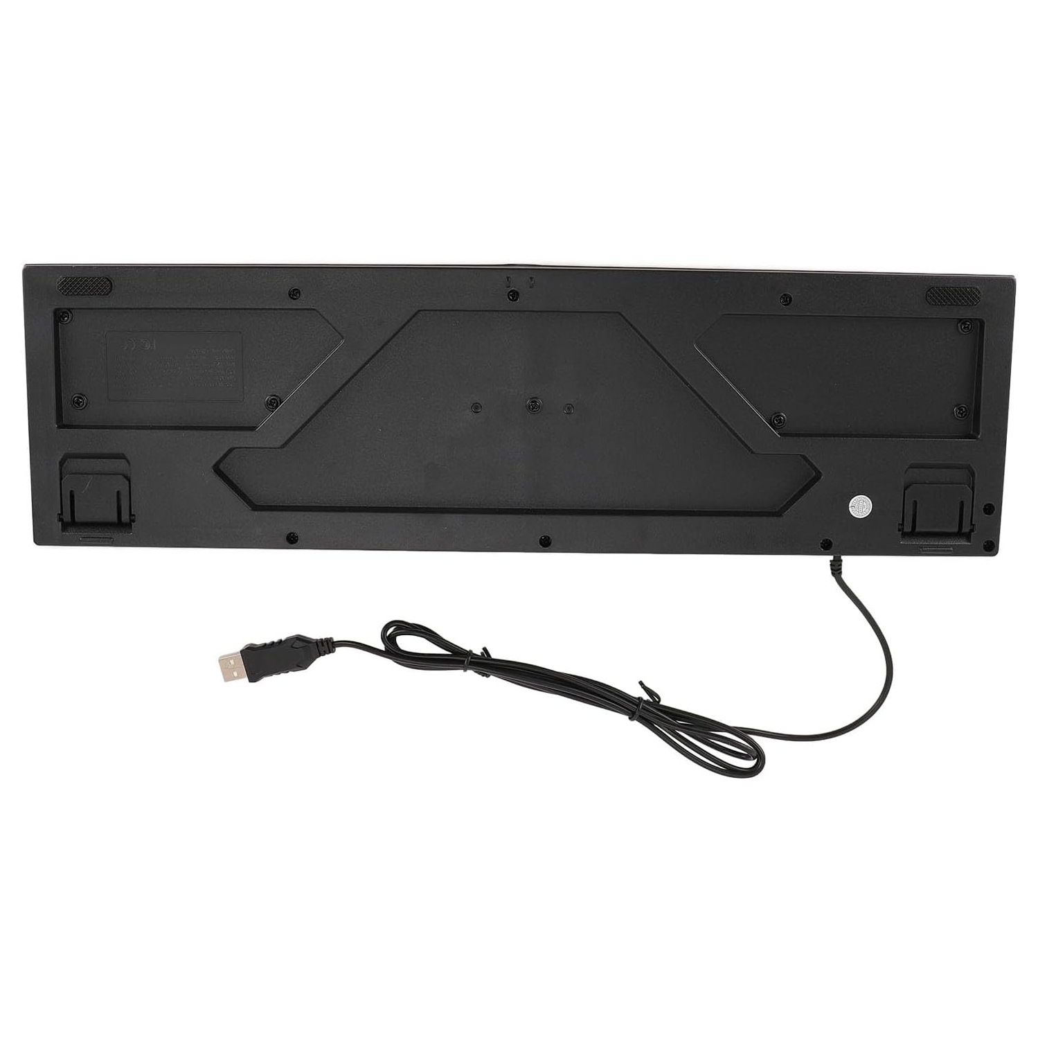 Upgraded Large Print Computer Keyboard, No Delay USB Wired Backlit Keyboard with Metal Panel,