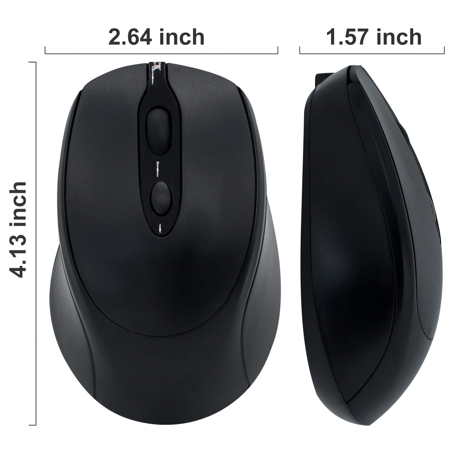 1PCS Bluetooth Mouse,Rechargeable Wireless Mouse for Laptop/iPad/MacBook Pro/Air, Silent Mouse Portable Slim(Black)