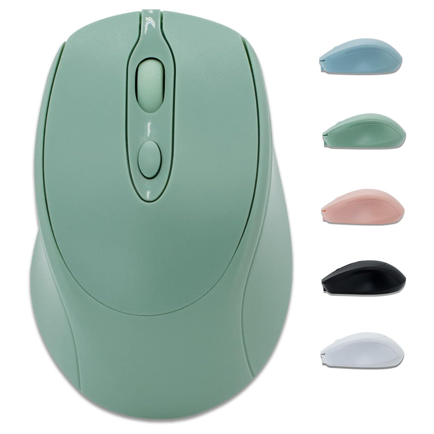 1PCS Bluetooth Mouse,Rechargeable Wireless Mouse for Laptop/iPad/MacBook Pro/Air, Silent Mouse Portable Slim(Light Green)