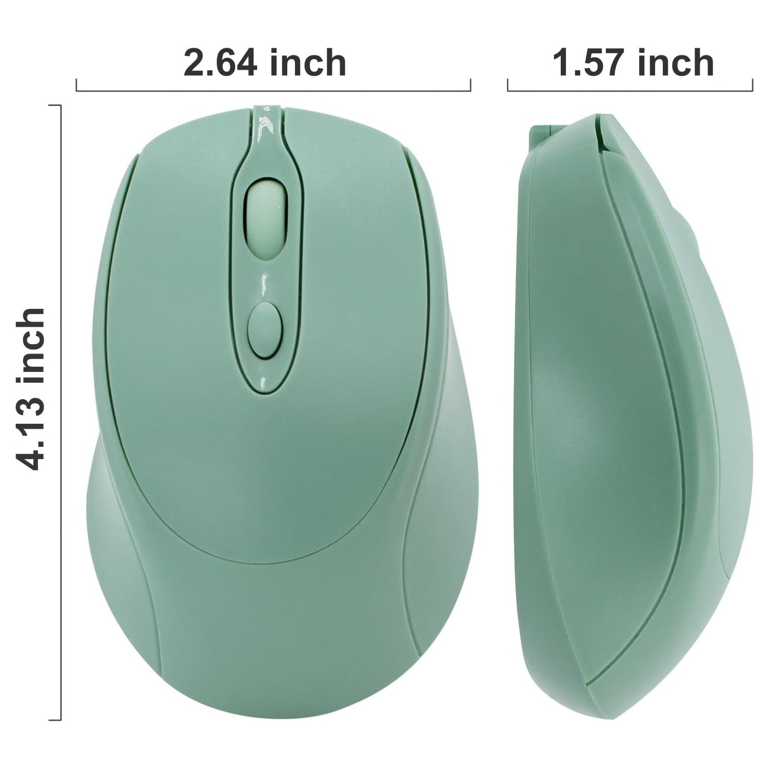 1PCS Bluetooth Mouse,Rechargeable Wireless Mouse for Laptop/iPad/MacBook Pro/Air, Silent Mouse Portable Slim(Light Green)