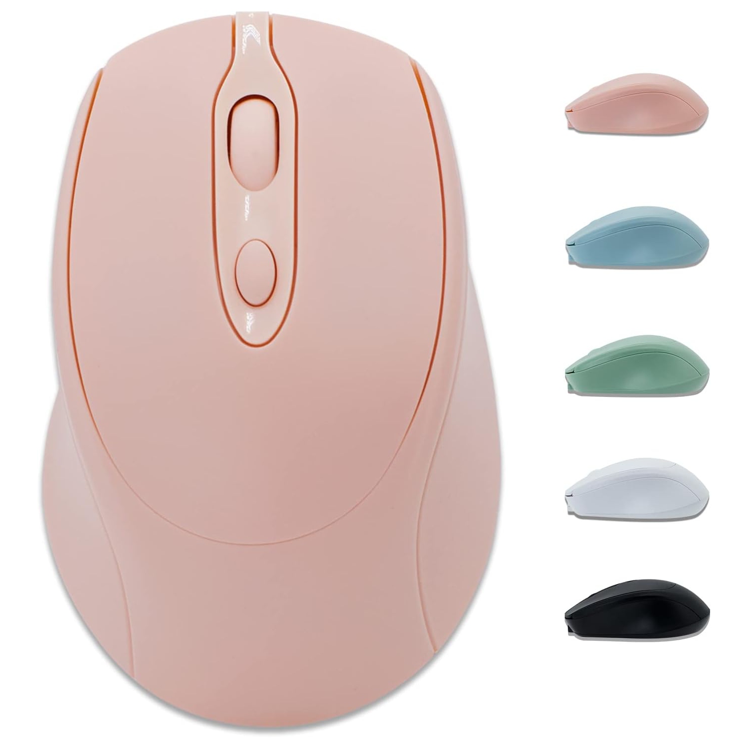 1PCS Bluetooth Mouse,Rechargeable Wireless Mouse for Laptop/iPad/MacBook Pro/Air, Silent Mouse Portable Slim(Pink)