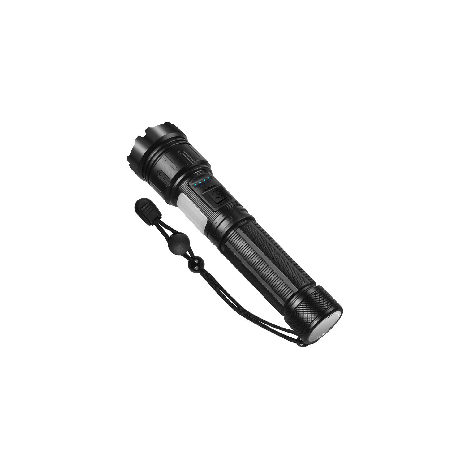 Lampe de poche LED à lumière blanche à haute intensité, lampe de poche tactique portative avec lampe de travail COB pour la pêche, urgence