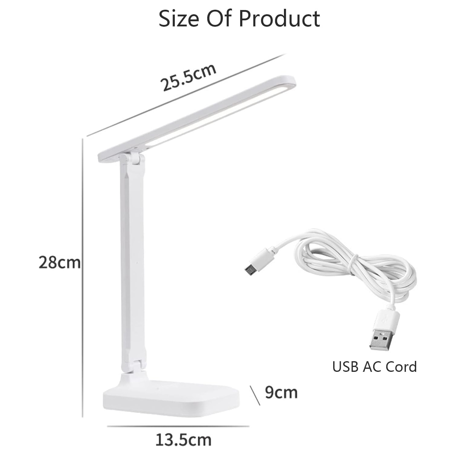 Lampe de lecture LED, lampe de bureau pliable portative, lampe de lecture de chevet 15&nbsp;W, chargement USB, convient à la maison et au bureau